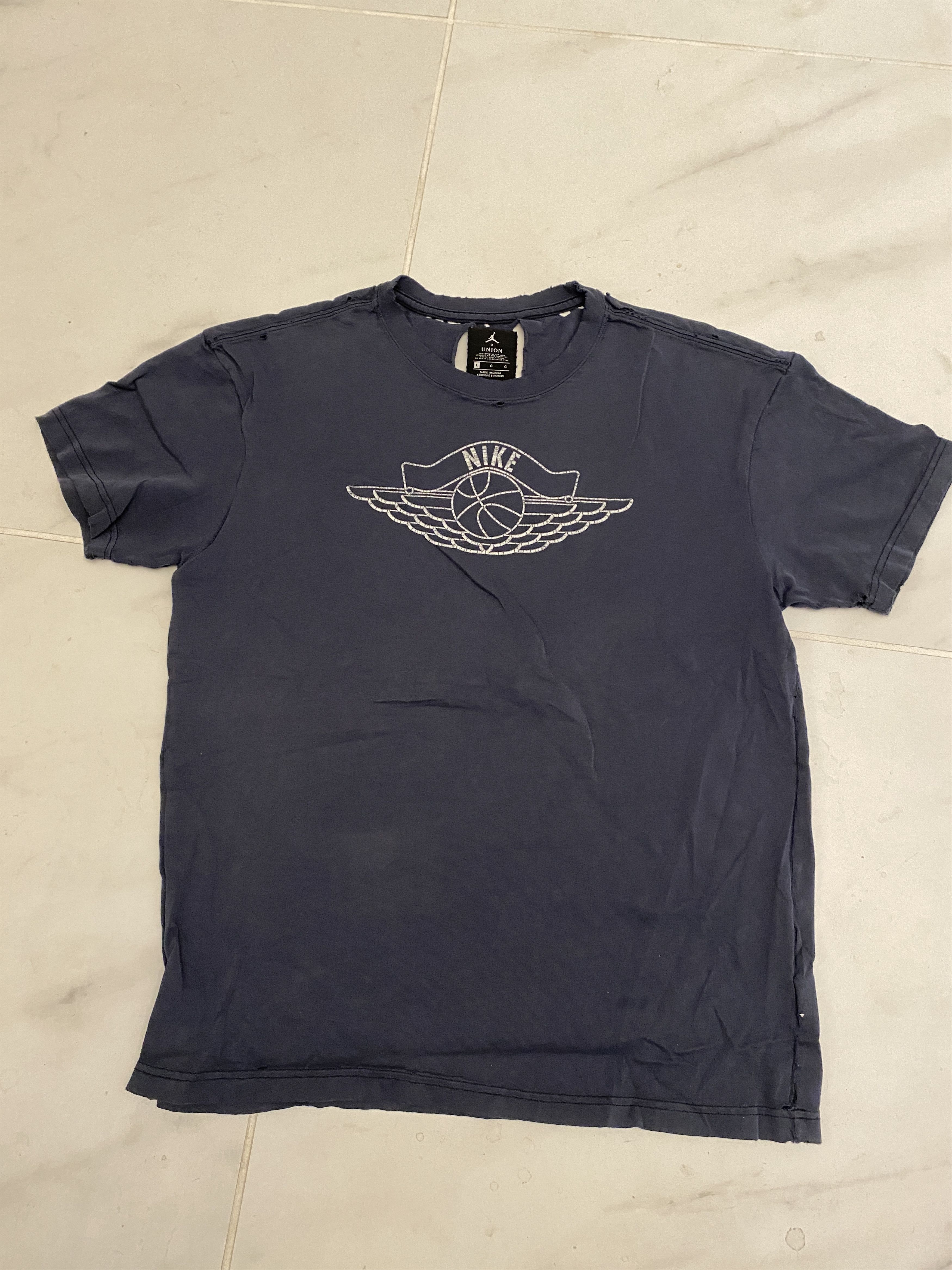 Jordan Brand SAINT LUIS x UNION LA x JORDAN Nike Shirt Distressed