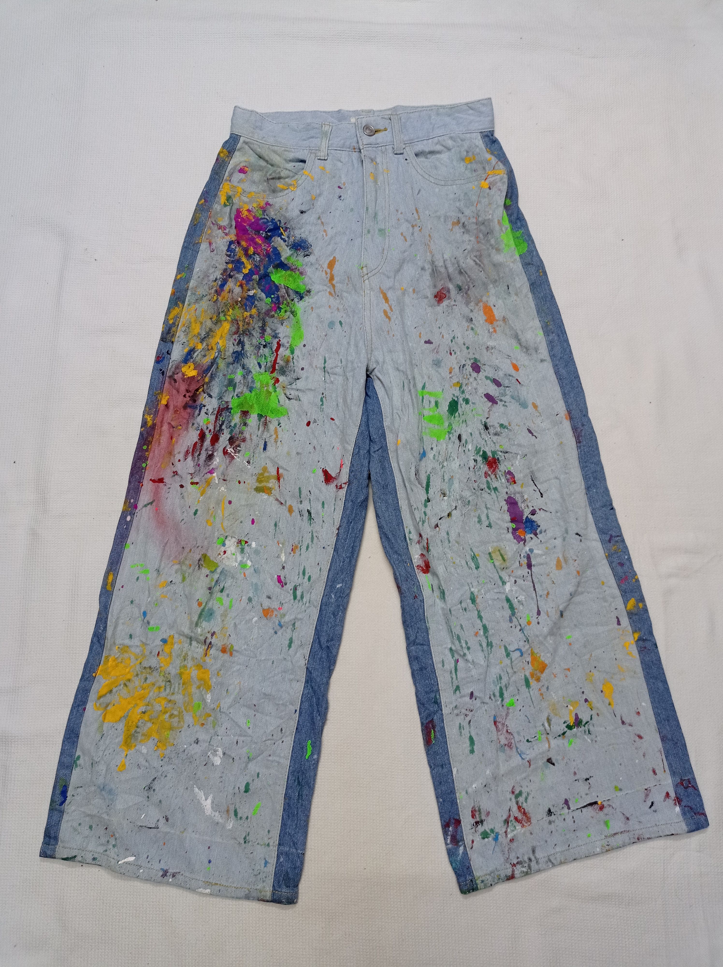 Vintage Ray Cassin Paint Splatter Baggy Jeans | Grailed