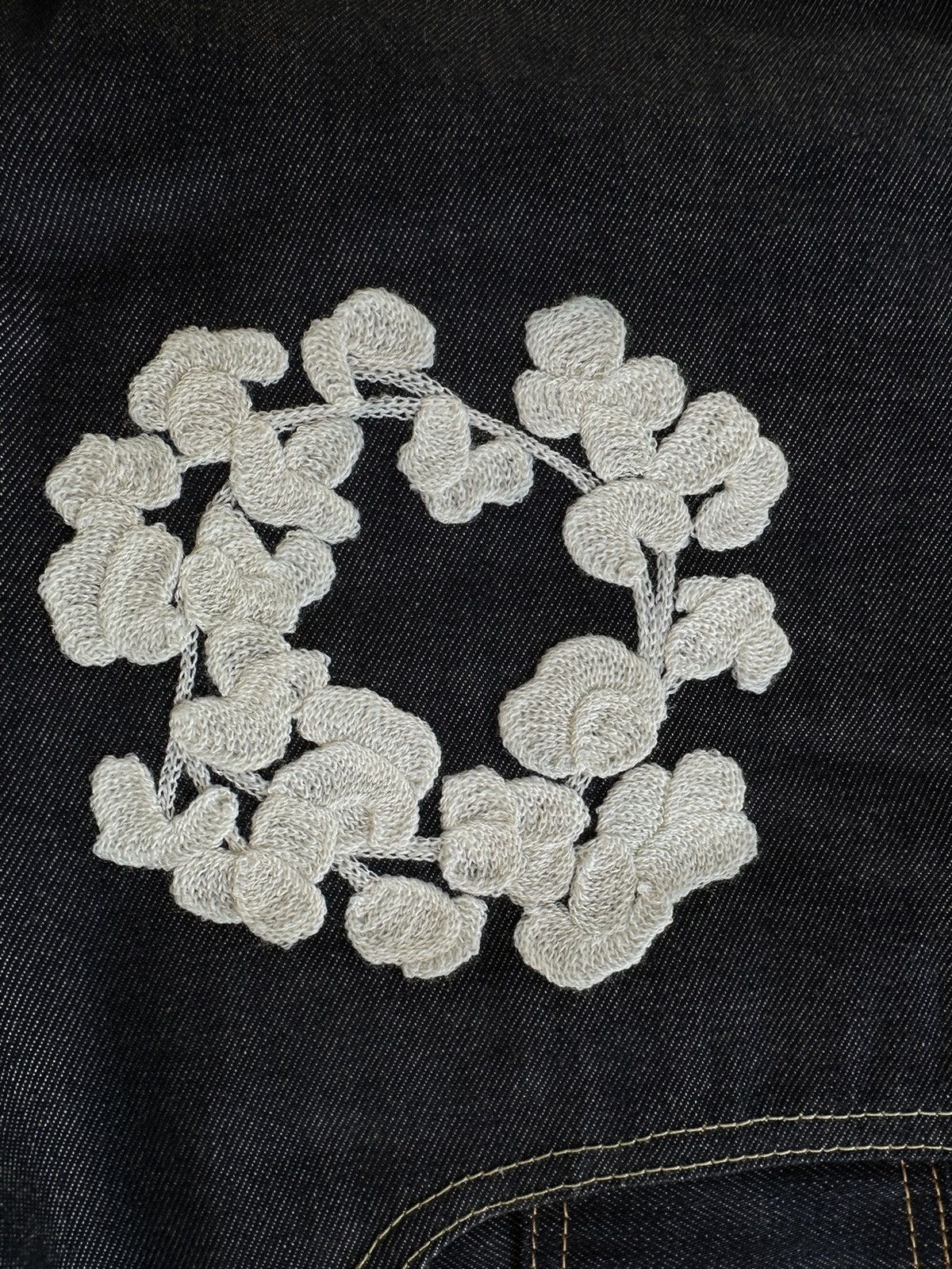 DENIM TEARS × Levi's × Levi's Made & Crafted Chain Stitched Cotton Wreath Levi's Raw Denim Size US 34 / EU 50 - 3 Thumbnail