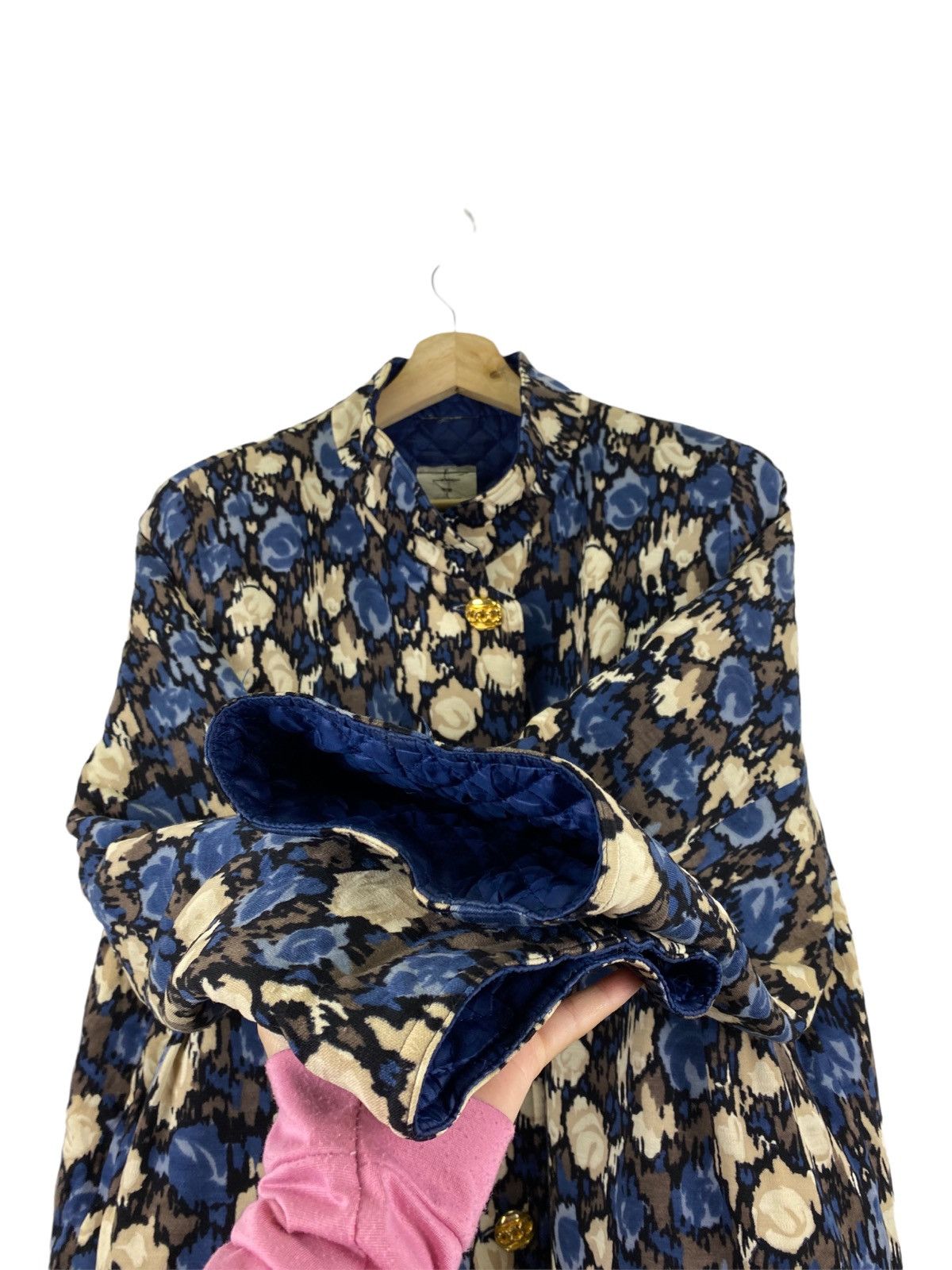 Designer RACINE PARIS MADE FRANCE GOLD BUTTON PRINTED JACKET Size US XL / EU 56 / 4 - 3 Thumbnail