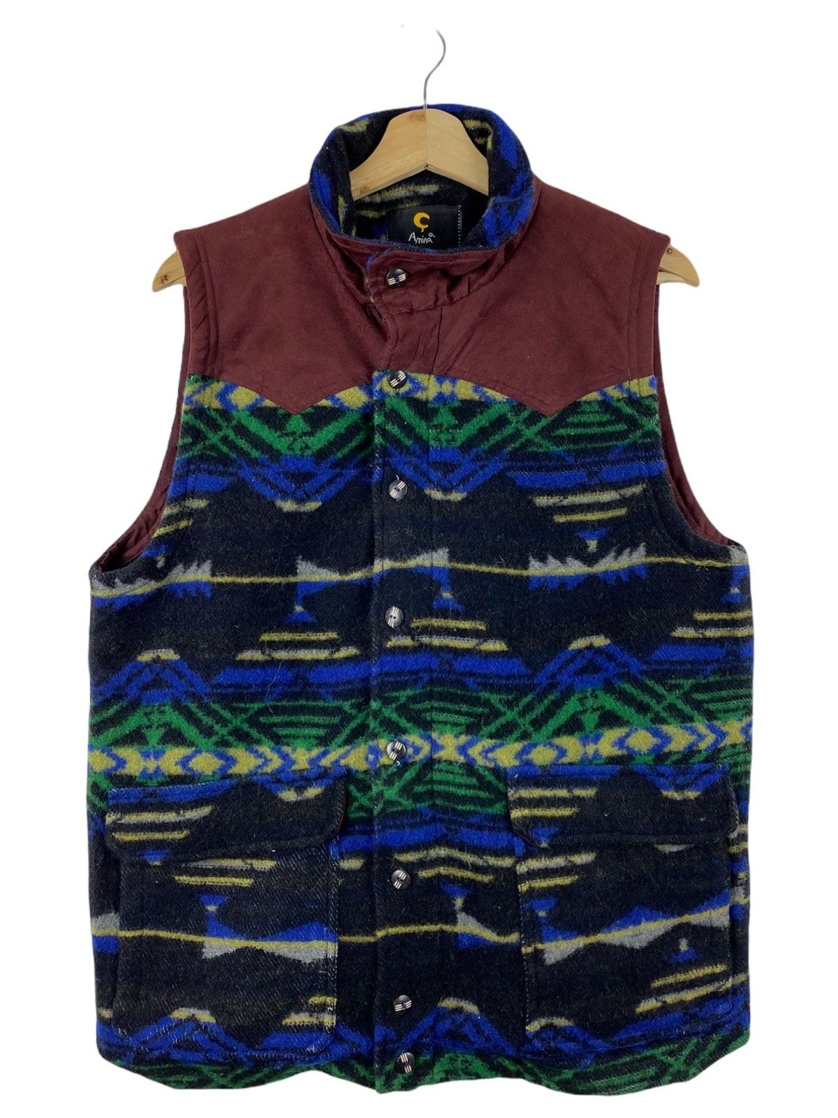 image of Anima Vest Button Up Nice Design, Men's (Size Medium)