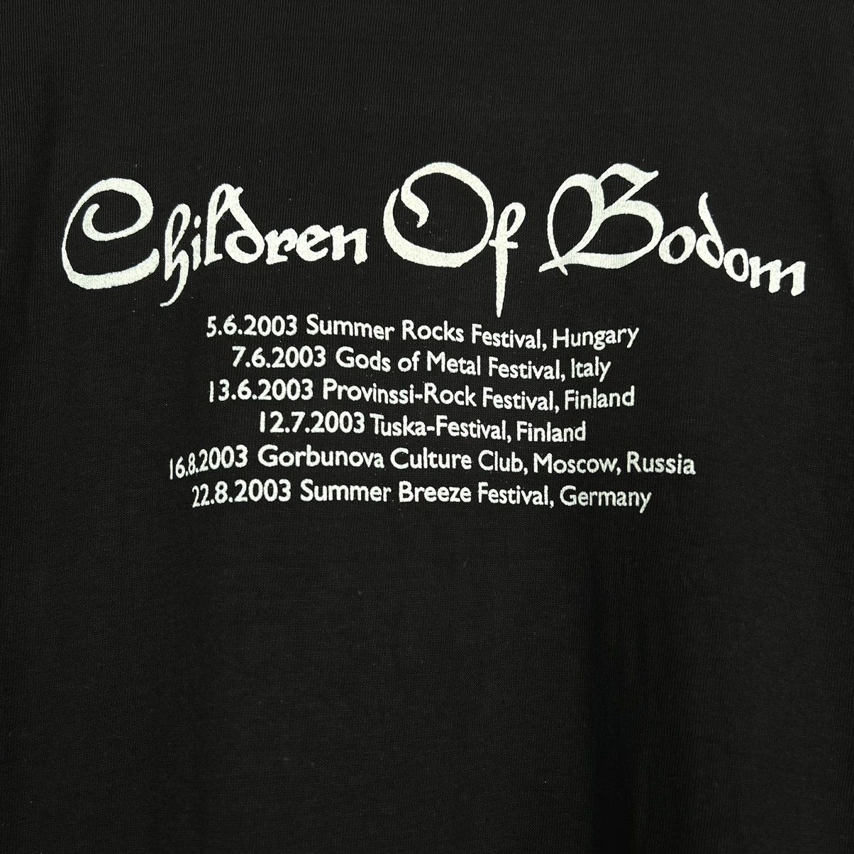 Band Tees Vintage 2003 Children Of Bodom Rare European Tour T Shirt Size US XL / EU 56 / 4 - 5 Thumbnail