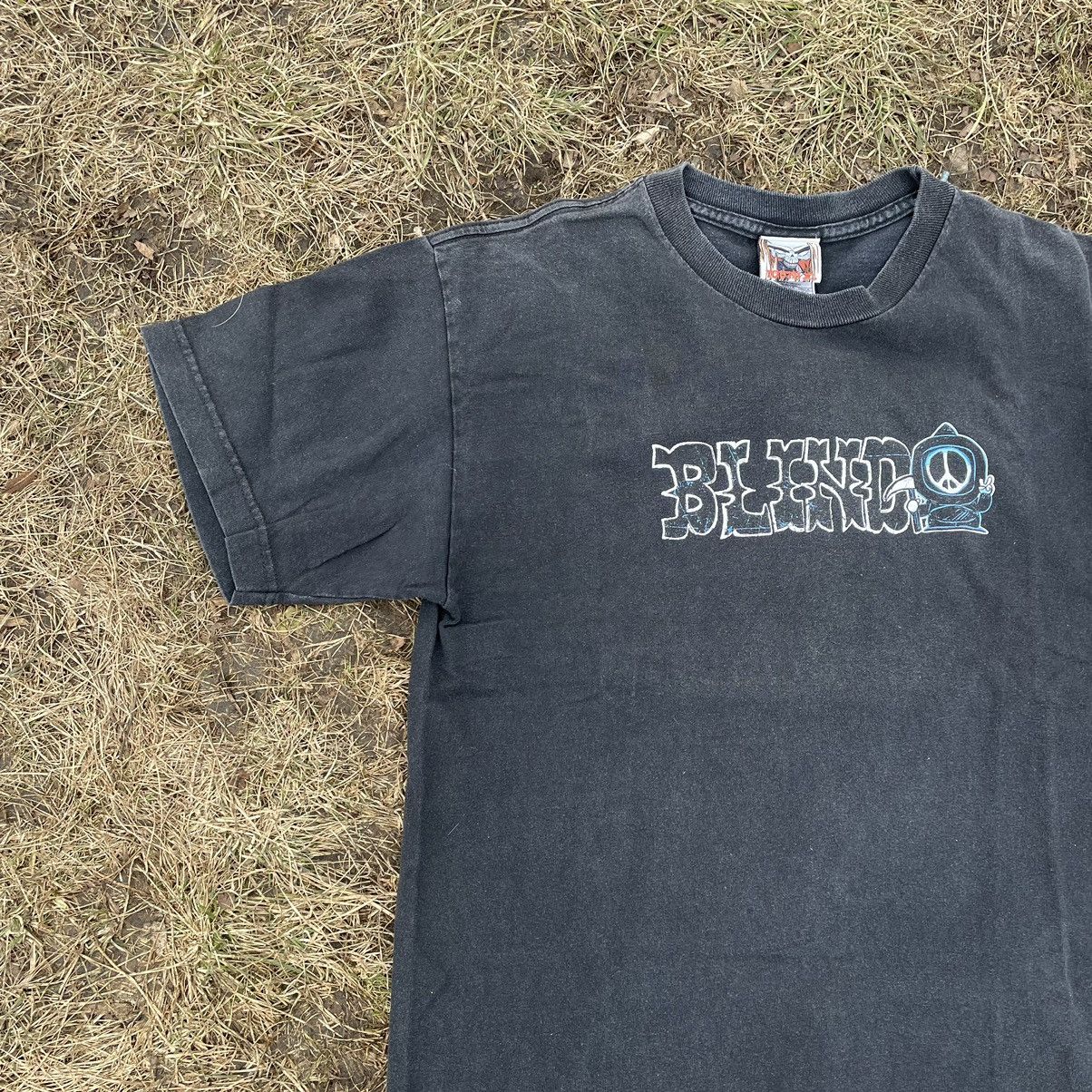 Vintage Vintage 90s Blind Skeleton Graphic Tee Skate Grunge Washed S Size US S / EU 44-46 / 1 - 4 Thumbnail