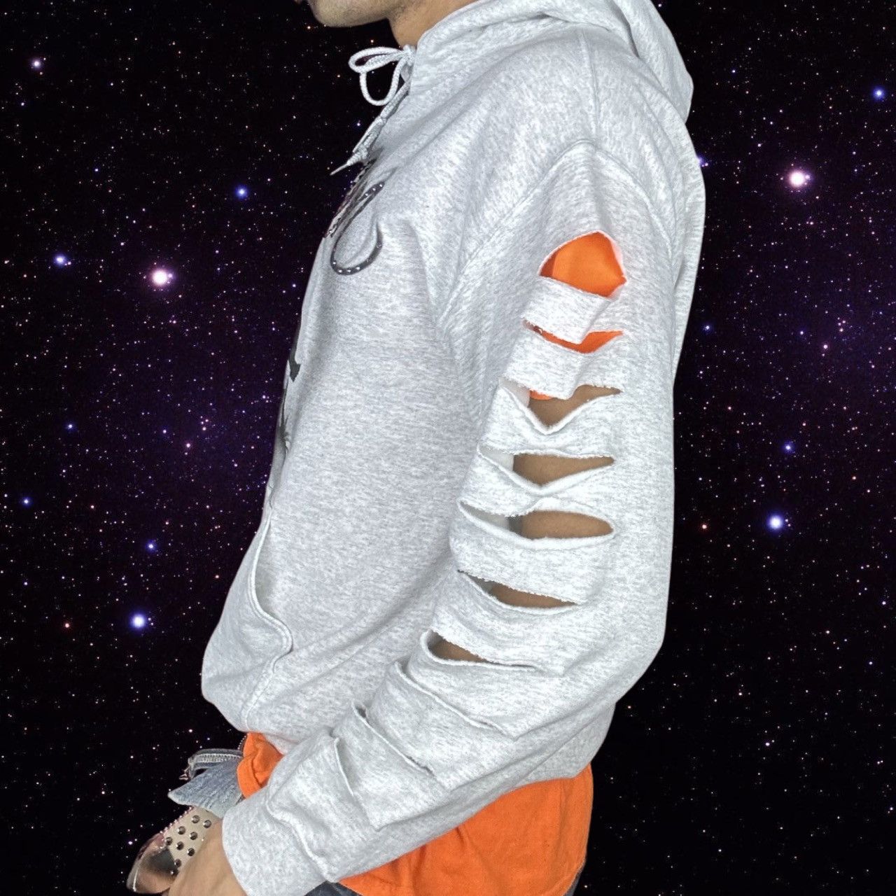 Vintage ASTROBOI* AIRBRUSHED BEDAZZLED BEN HOODIE_MEDIUM Size US M / EU 48-50 / 2 - 5 Thumbnail