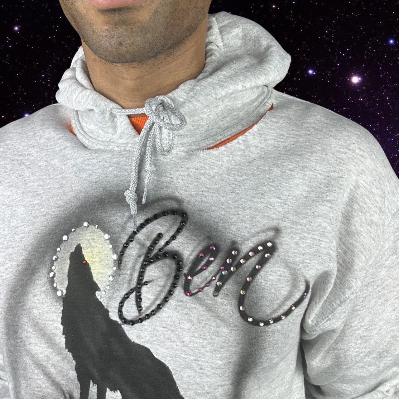 Vintage ASTROBOI* AIRBRUSHED BEDAZZLED BEN HOODIE_MEDIUM Size US M / EU 48-50 / 2 - 1 Thumbnail