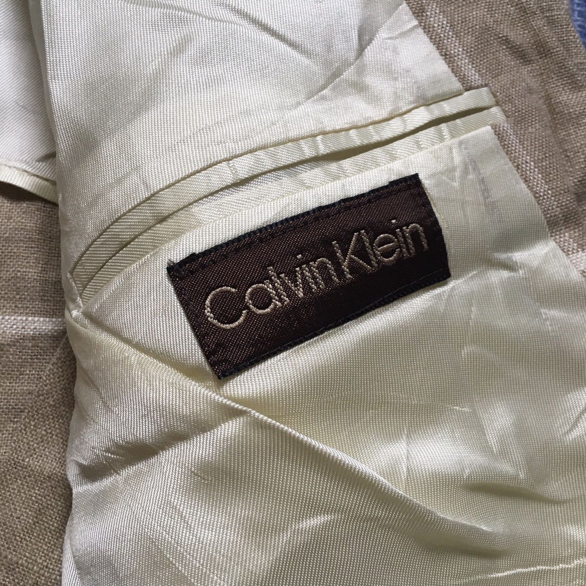 Calvin Klein × Vintage vintage 80s linen blazer Size 38S - 3 Thumbnail