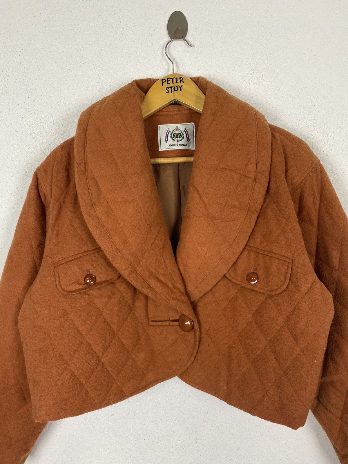 Designer JENNIFER AUCLAIE CROP JACKET QUILTED DESIGN Size US M / EU 48-50 / 2 - 3 Thumbnail