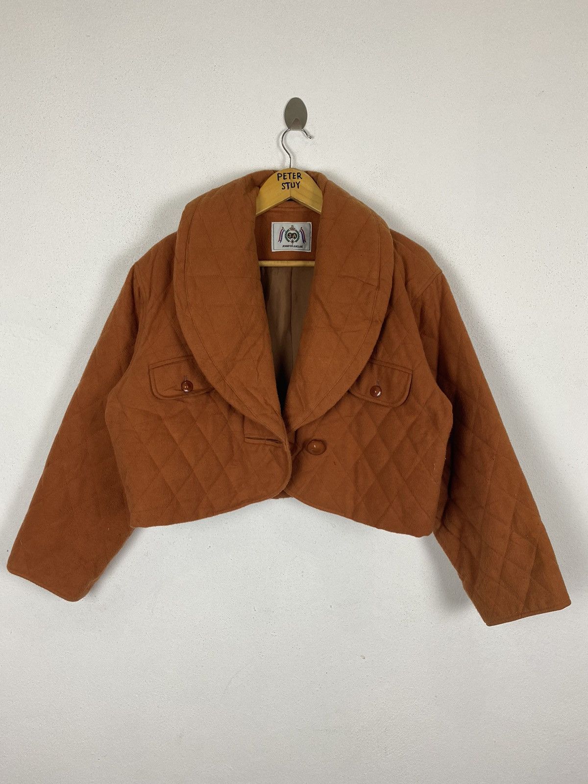 Designer JENNIFER AUCLAIE CROP JACKET QUILTED DESIGN Size US M / EU 48-50 / 2 - 2 Thumbnail