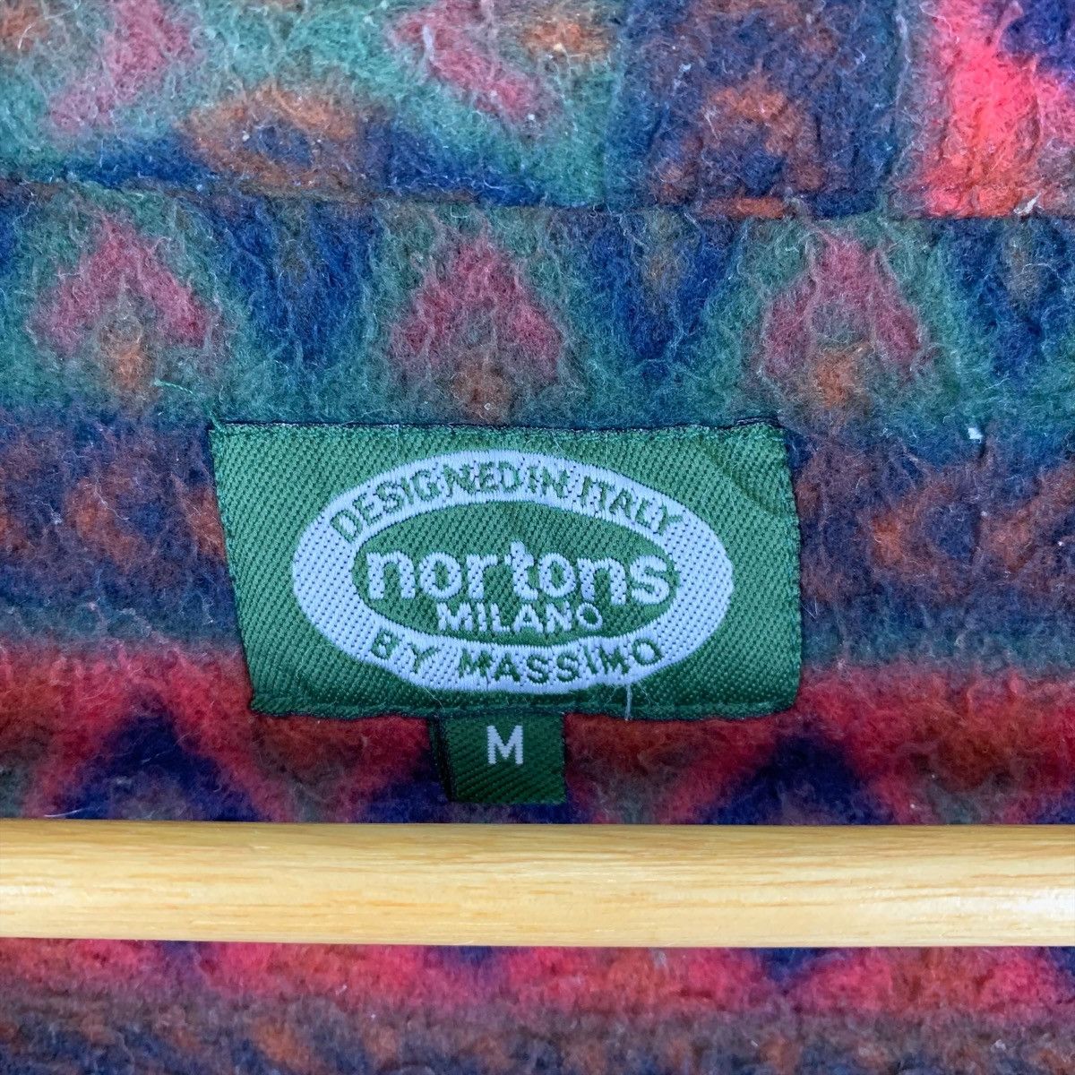 Massimo Osti × Vintage Vintage NORTONS MILANO By Massimo Navajo Fleece Sweaters Size US M / EU 48-50 / 2 - 6 Thumbnail
