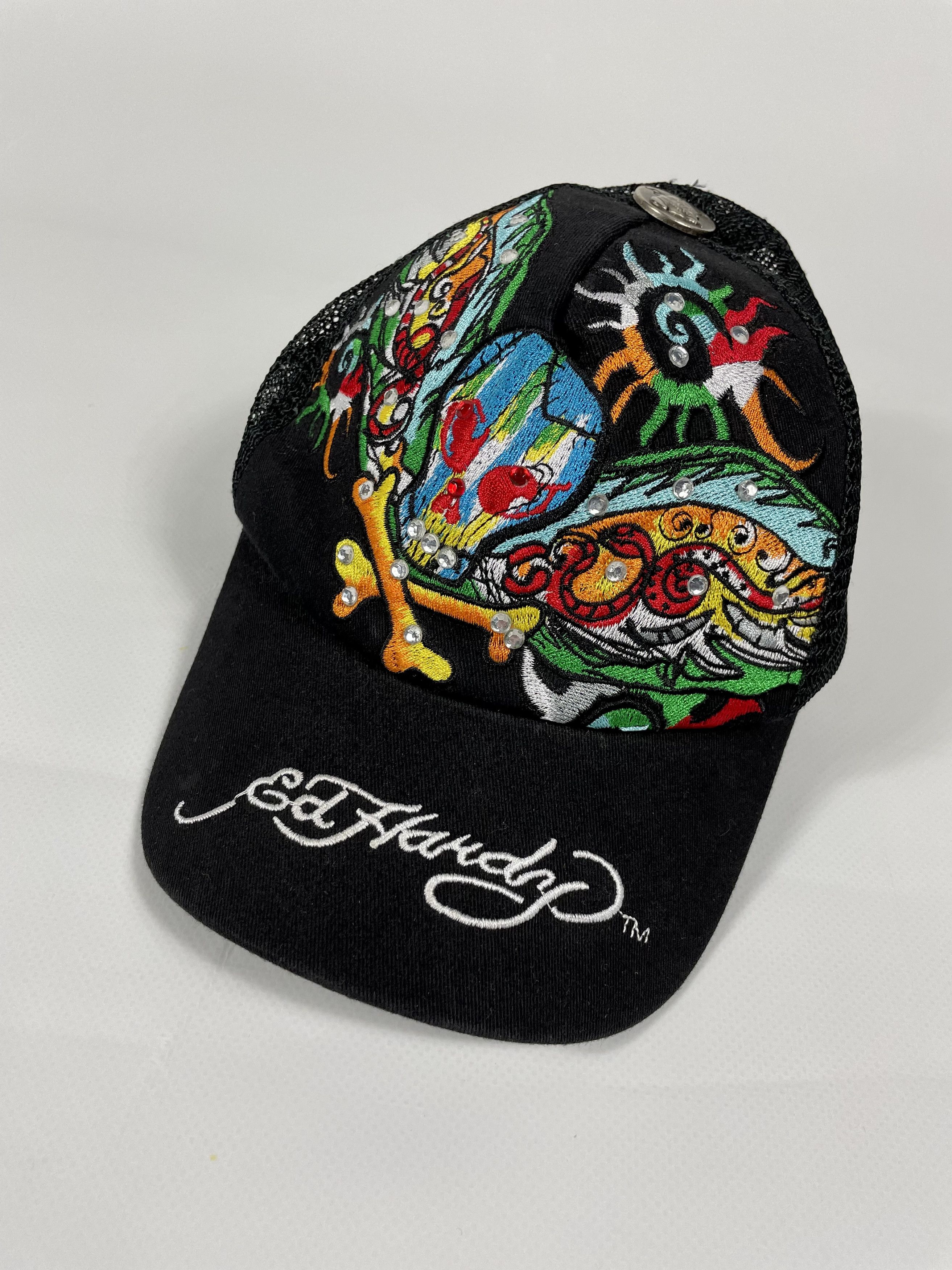 Ed Hardy Ed Hardy Christian Audigier Y2K Swarovski Hat Cap Streetwear Size ONE SIZE - 1 Thumbnail