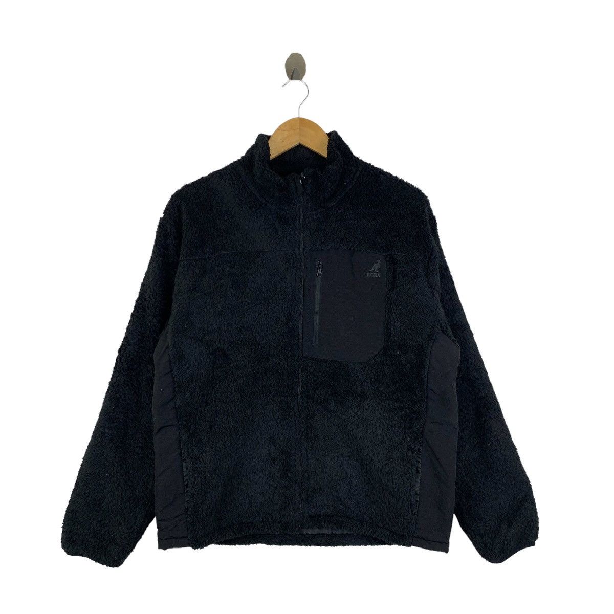 Kangol × Vintage Vintage KANGOL Classic Retro-X Design Fleece Sweater Jacket Size US L / EU 52-54 / 3 - 1 Thumbnail