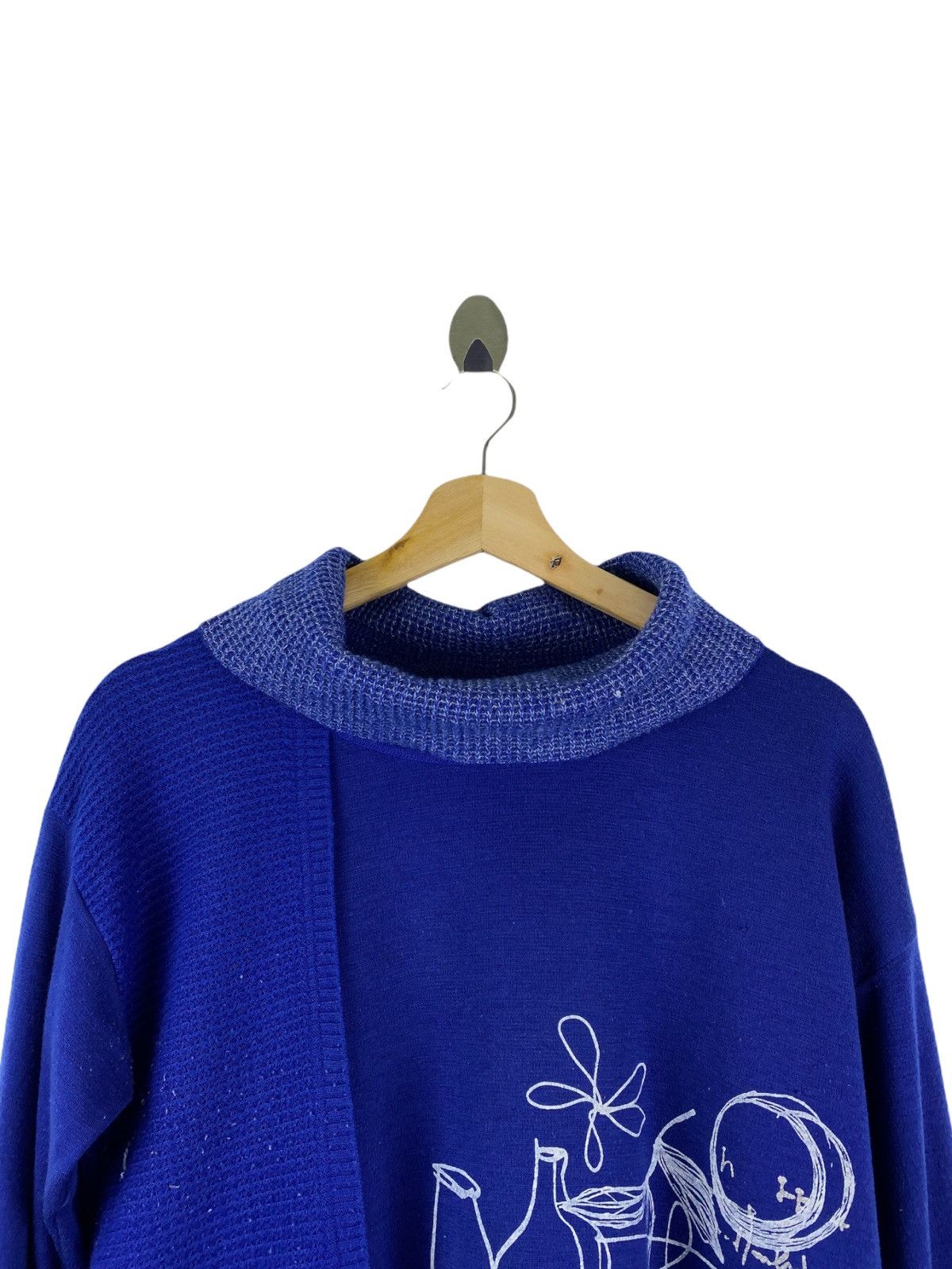 Designer × Kansai Yamamoto × Vintage VINTAGE KANSAI BIS HIGHNECK SWEATSHIRT Size US L / EU 52-54 / 3 - 3 Thumbnail