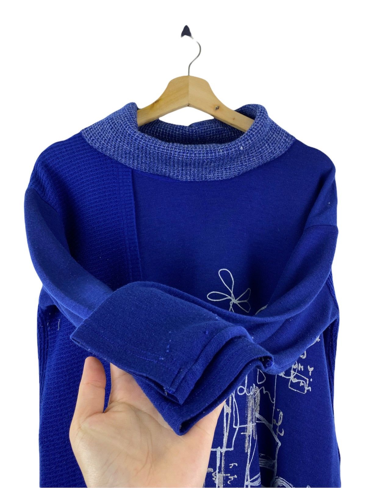 Designer × Kansai Yamamoto × Vintage VINTAGE KANSAI BIS HIGHNECK SWEATSHIRT Size US L / EU 52-54 / 3 - 5 Thumbnail