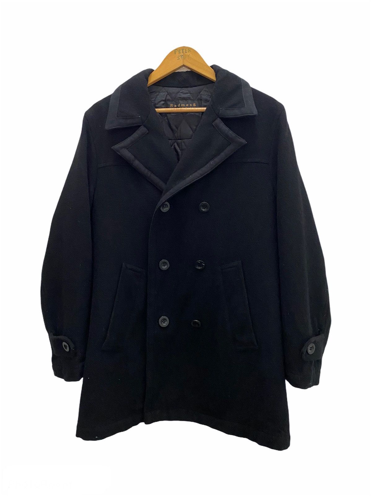 image of Radmess Men’S Bigi Long Coat in Black, Men's (Size Medium)