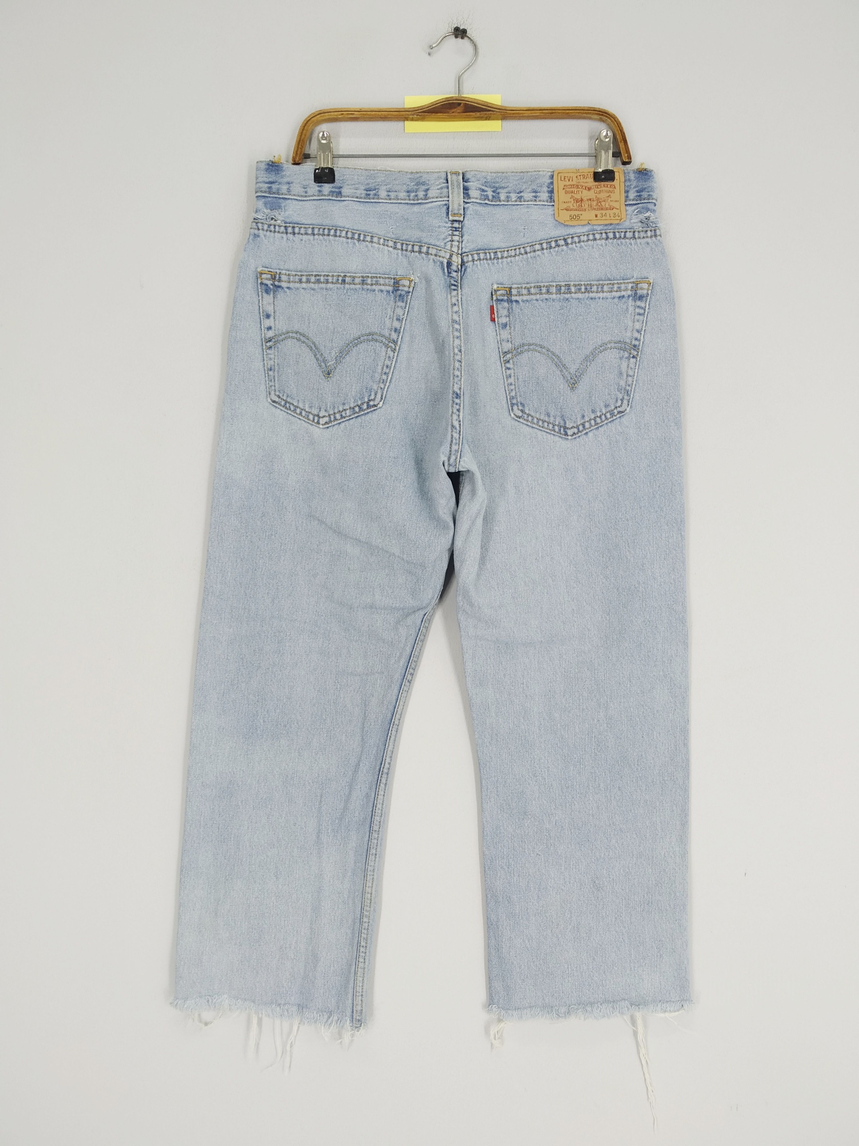 Levi's Vintage Levi's 505 Faded Blue Denim Jeans Reconstruct Jeans Size US 35 - 2 Thumbnail