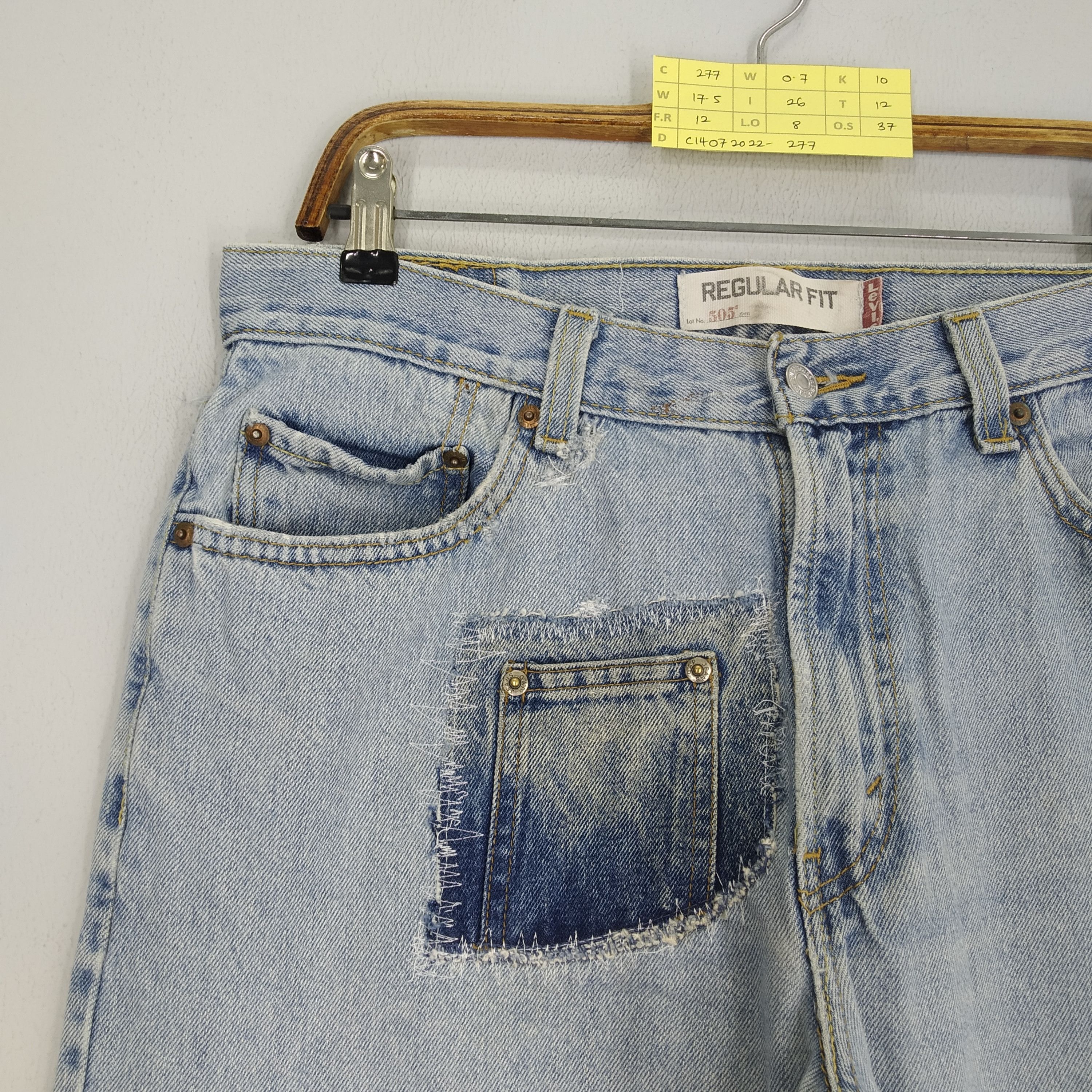 Levi's Vintage Levi's 505 Faded Blue Denim Jeans Reconstruct Jeans Size US 35 - 5 Thumbnail