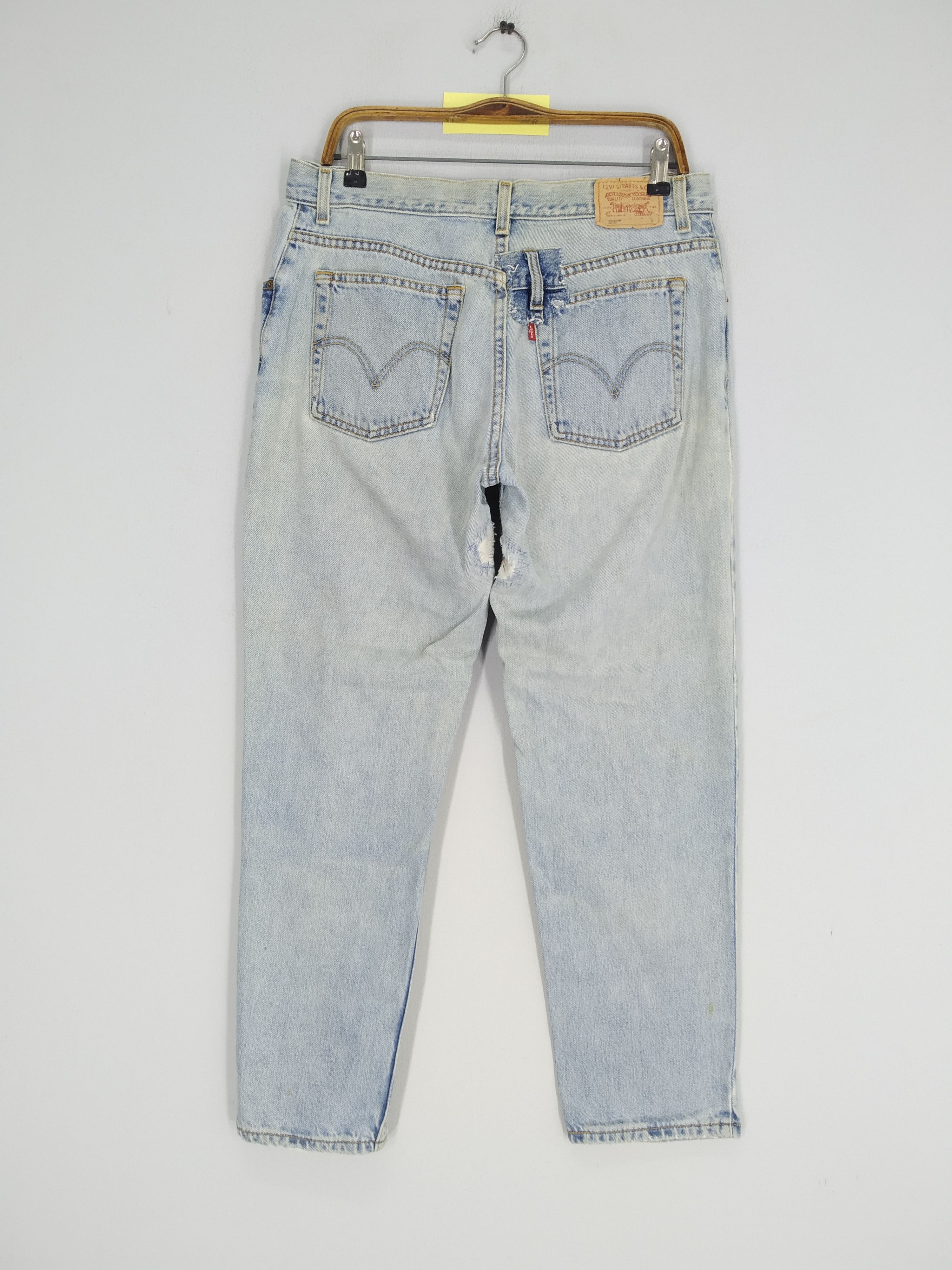 Levi's Vintage 90s Levi's 550 Stonewash Denim Blue Jeans Grunge Size US 34 / EU 50 - 2 Thumbnail
