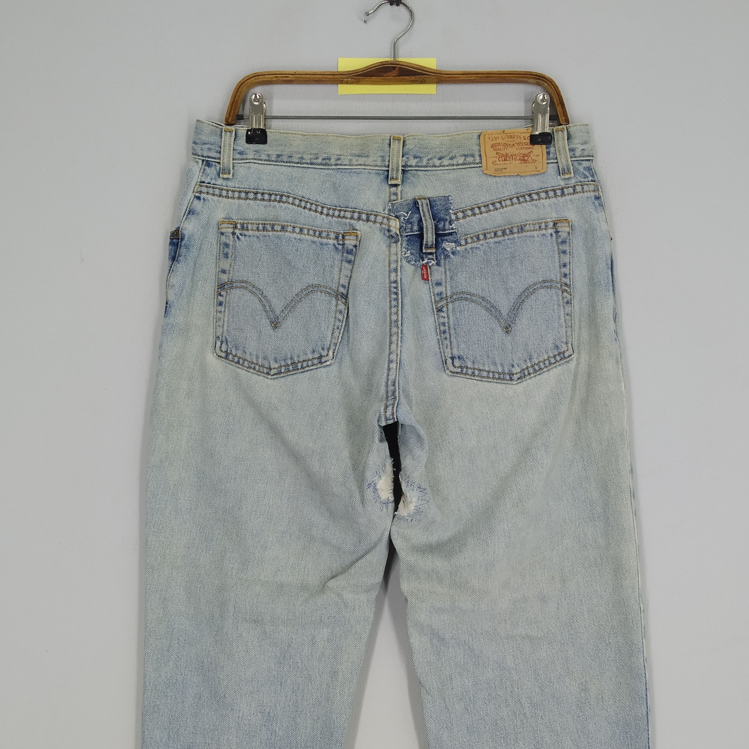 Levi's Vintage 90s Levi's 550 Stonewash Denim Blue Jeans Grunge Size US 34 / EU 50 - 4 Thumbnail