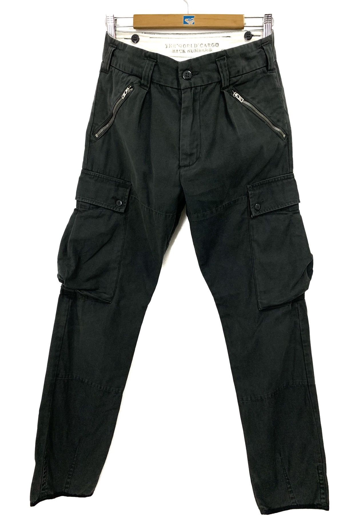 image of Number N Ine Back Number Cargo Trousers Pants in Faded Black, Men's (Size 31)