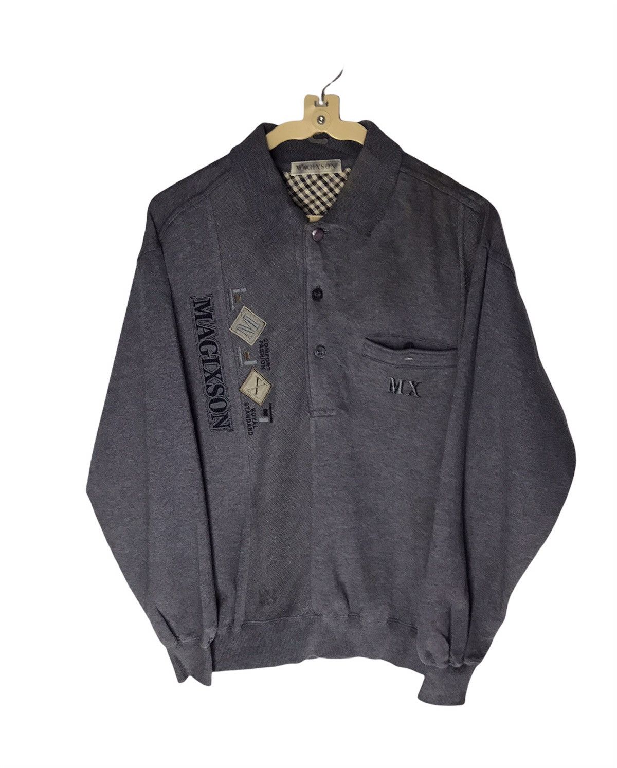 Japanese Brand Magixson half button sweatshirt Size US S / EU 44-46 / 1 - 1 Thumbnail