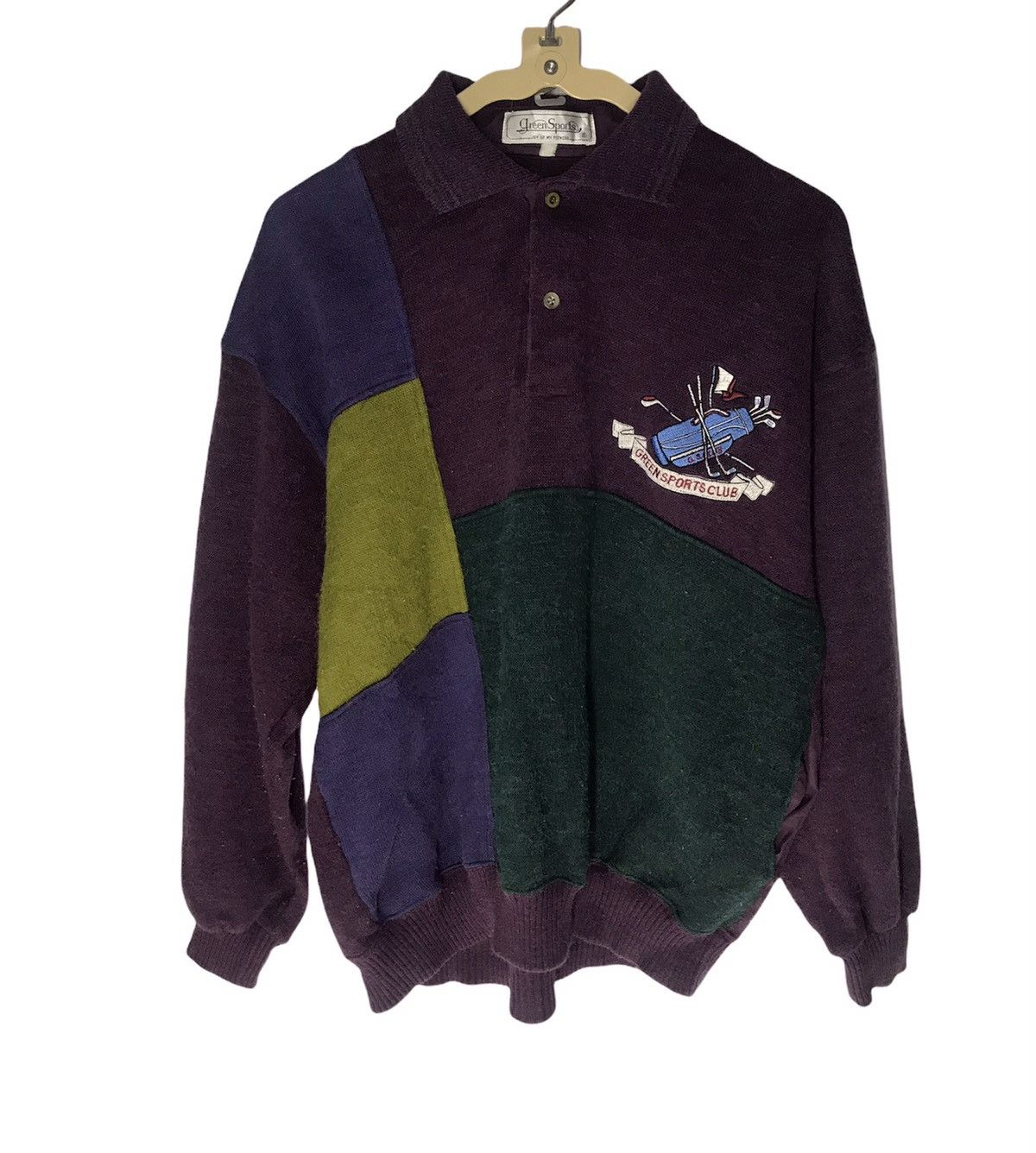 Japanese Brand × Vintage Vintage polos wool sweatshirt by green sport club Size US M / EU 48-50 / 2 - 1 Thumbnail