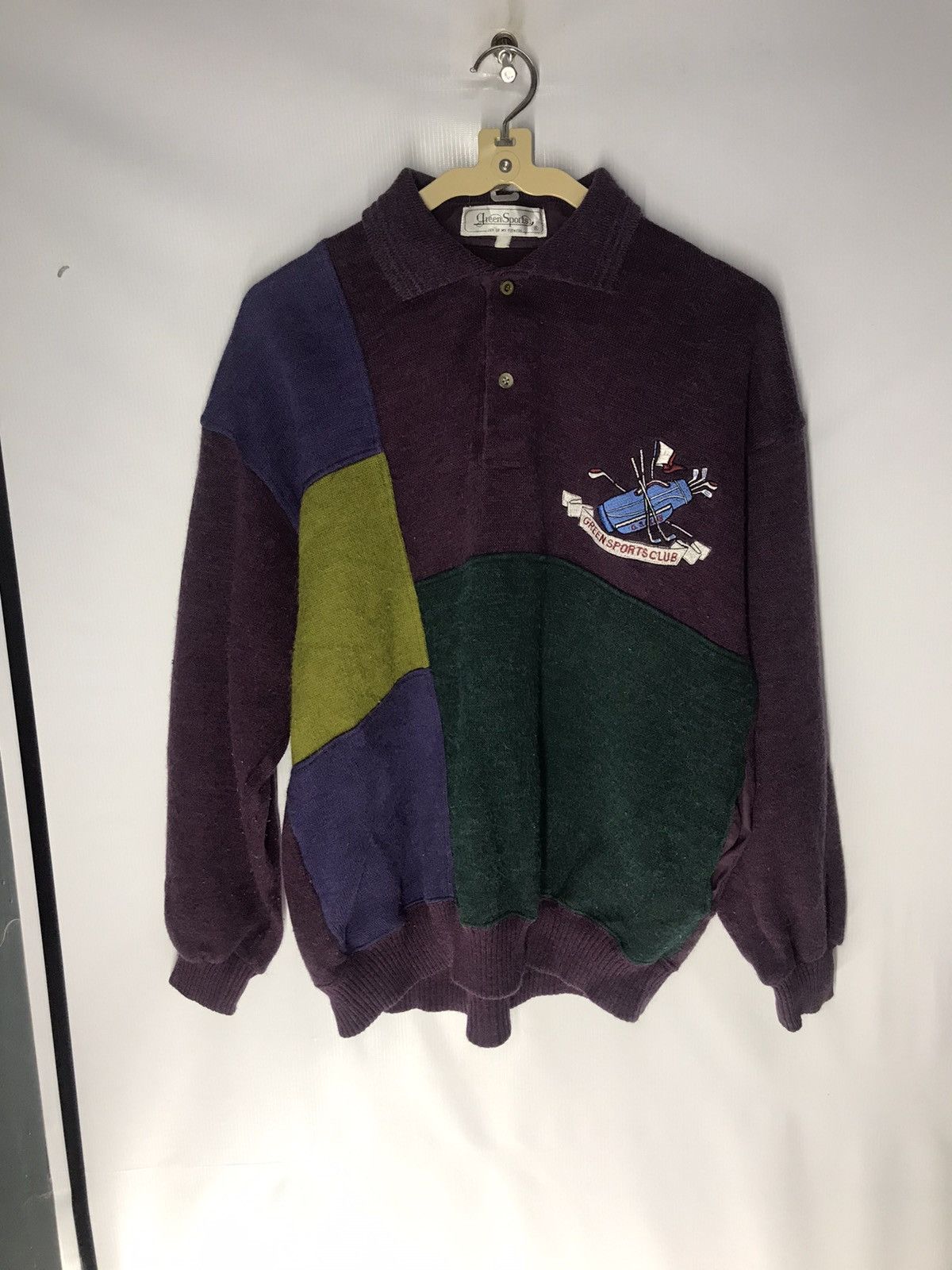 Japanese Brand × Vintage Vintage polos wool sweatshirt by green sport club Size US M / EU 48-50 / 2 - 8 Thumbnail