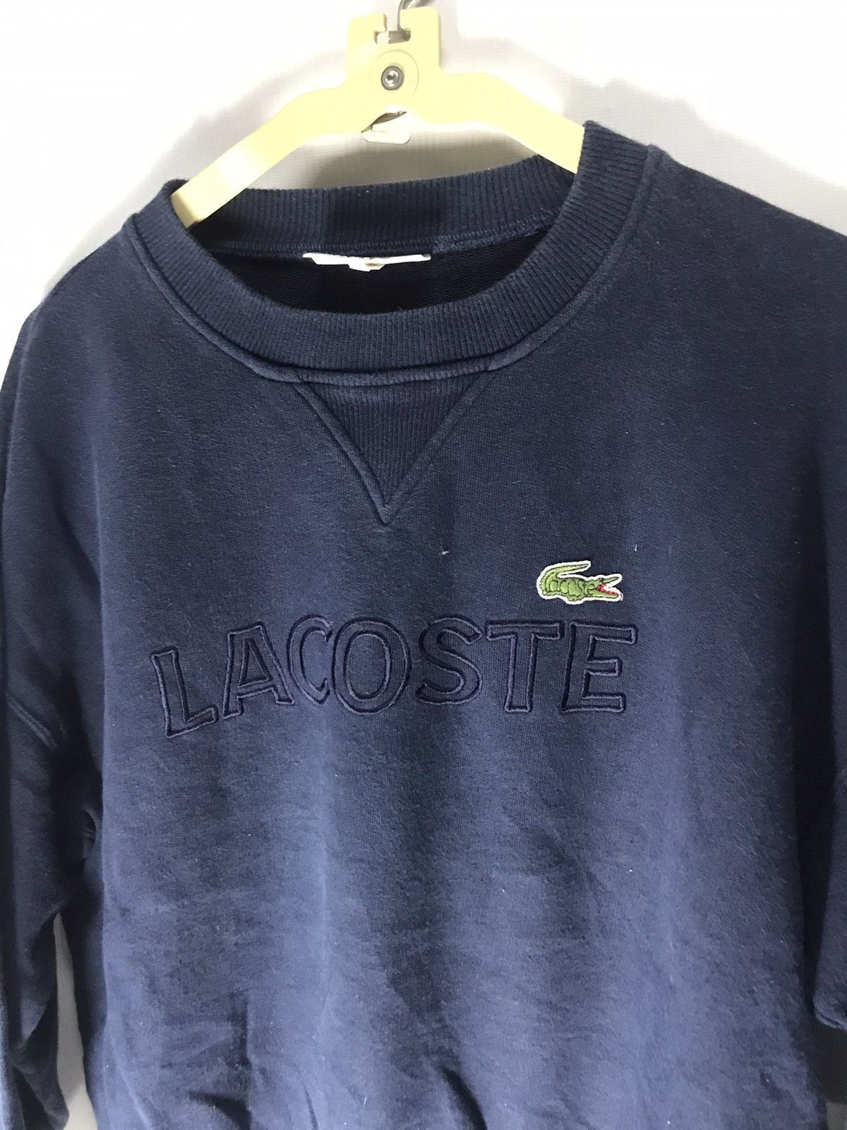 Lacoste Chemise Lacoste spellout croptop crewneck sweatshirt Size US XS / EU 42 / 0 - 5 Thumbnail