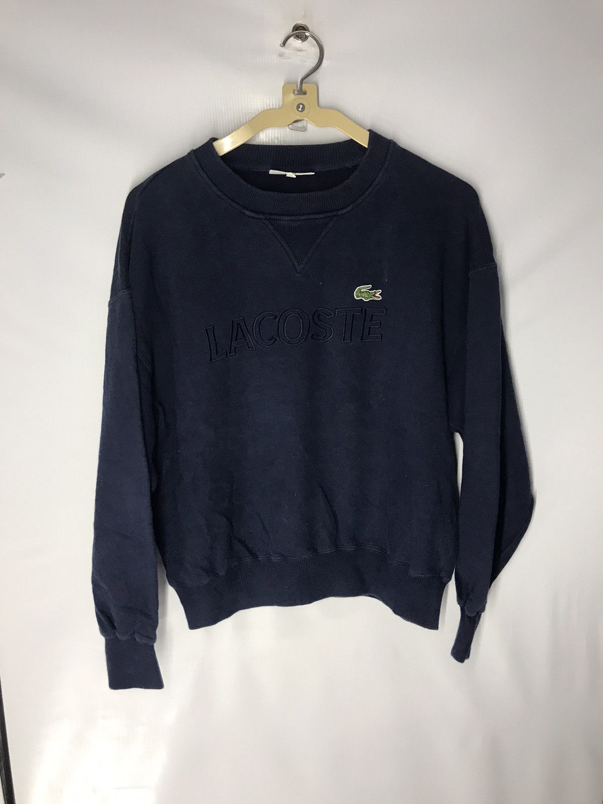 Lacoste Chemise Lacoste spellout croptop crewneck sweatshirt Size US XS / EU 42 / 0 - 7 Thumbnail