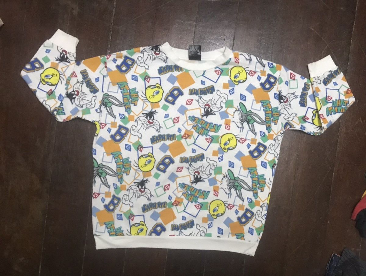 Cartoon Network × Vintage Looney Tunes FullPrint Sweatshirt Size US L / EU 52-54 / 3 - 6 Thumbnail