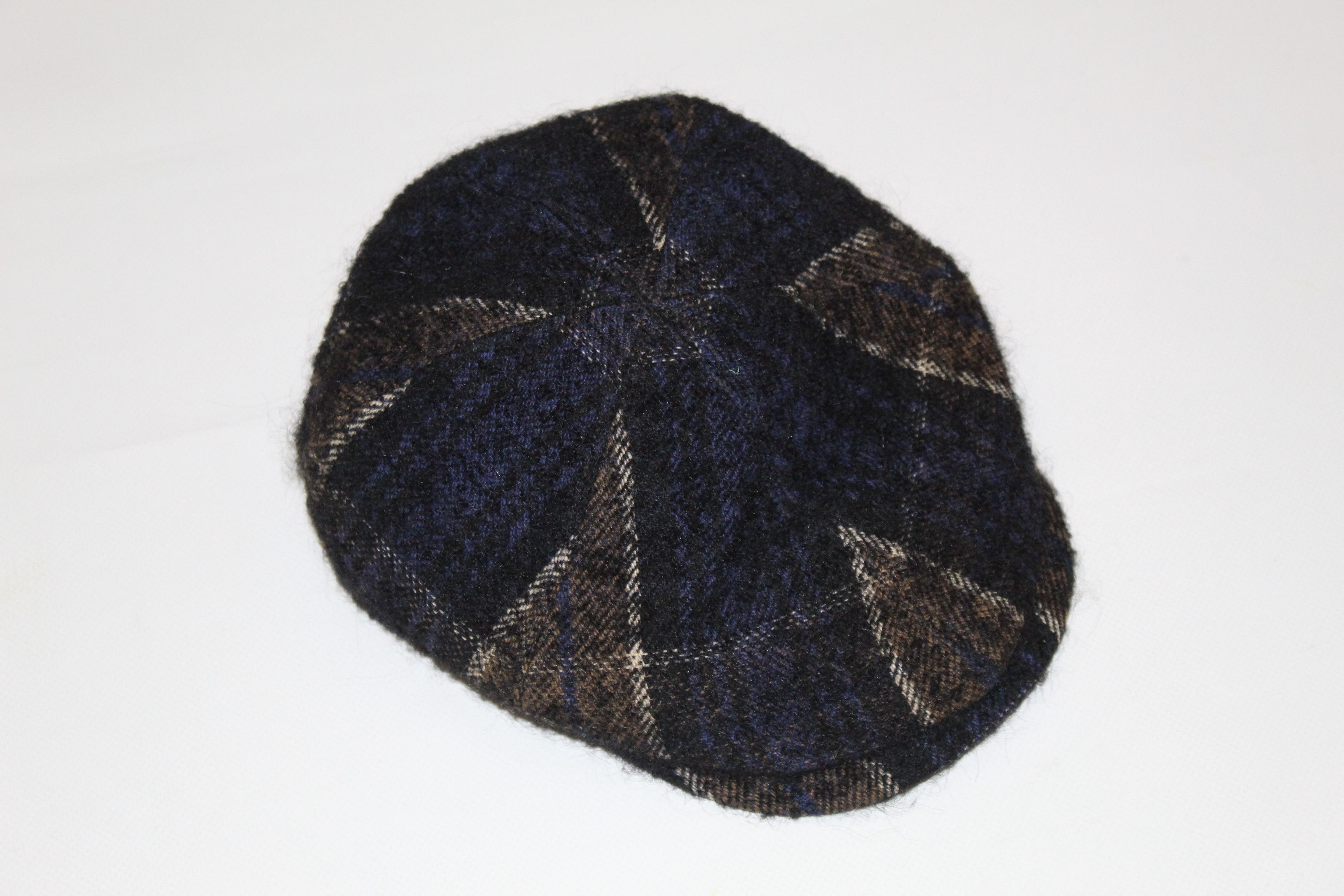 Tagliatore TAGLIATORE Luxury Mohair Tweed Plaid Flat Cap Size ONE SIZE - 5 Thumbnail