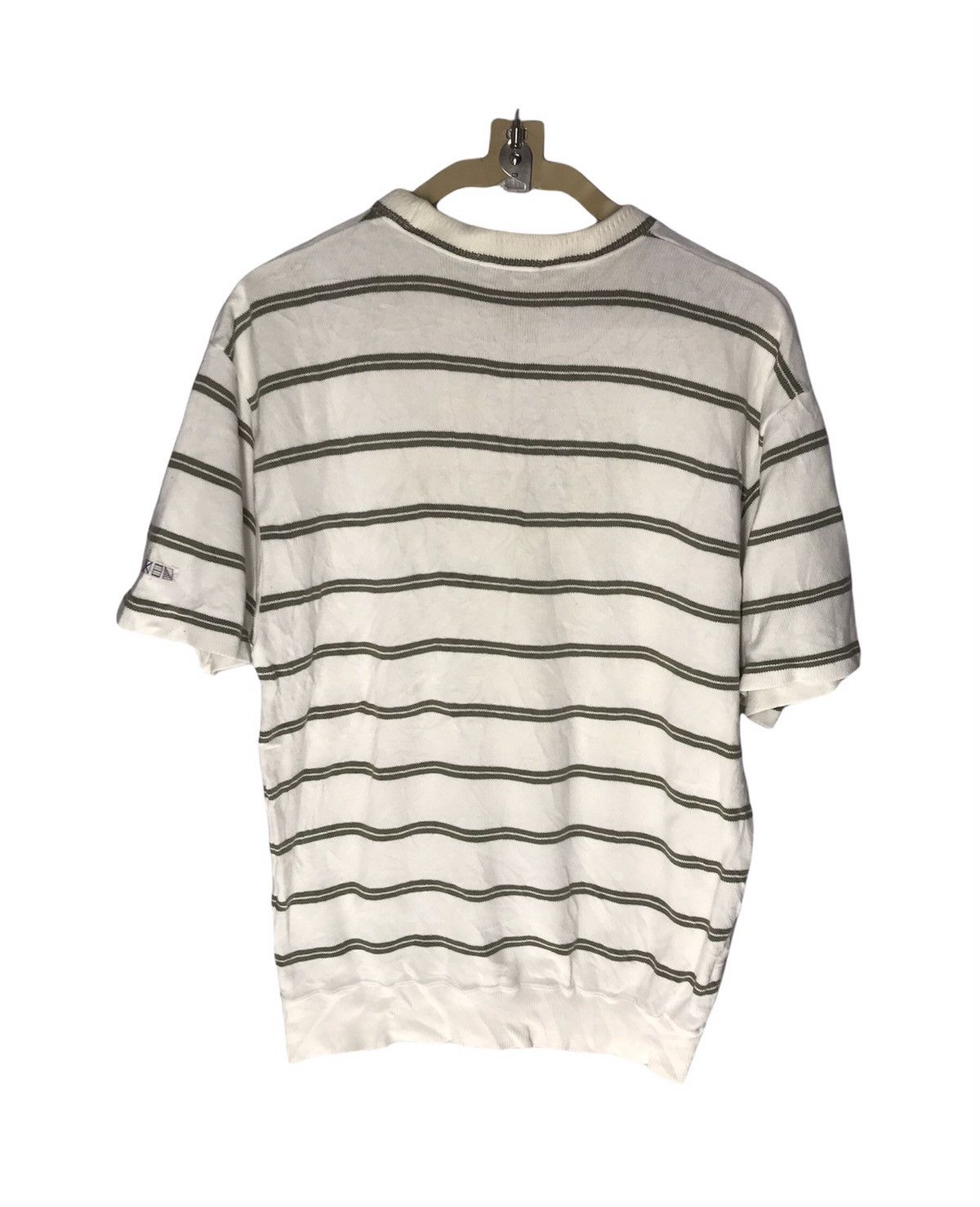 Japanese Brand × Vintage Vintage stripe sweatshirt short sleeve by lerond Size US M / EU 48-50 / 2 - 2 Thumbnail
