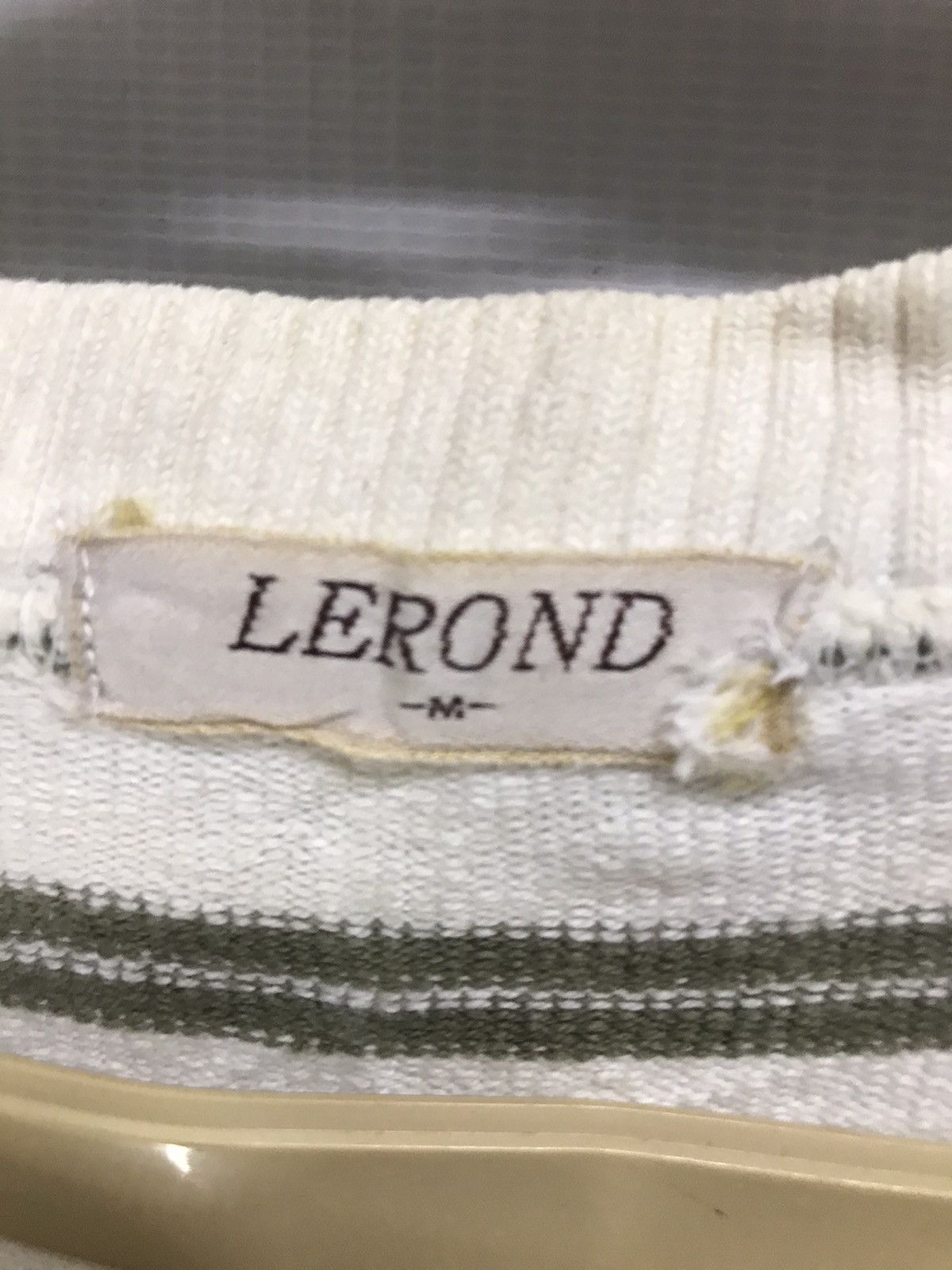 Japanese Brand × Vintage Vintage stripe sweatshirt short sleeve by lerond Size US M / EU 48-50 / 2 - 3 Thumbnail