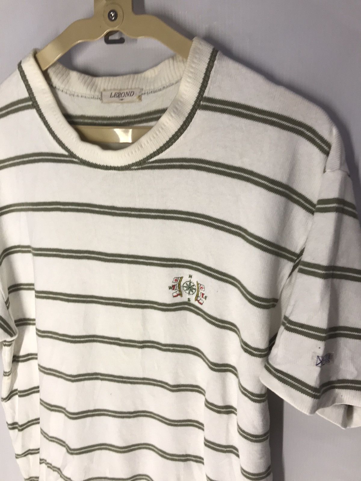 Japanese Brand × Vintage Vintage stripe sweatshirt short sleeve by lerond Size US M / EU 48-50 / 2 - 6 Thumbnail