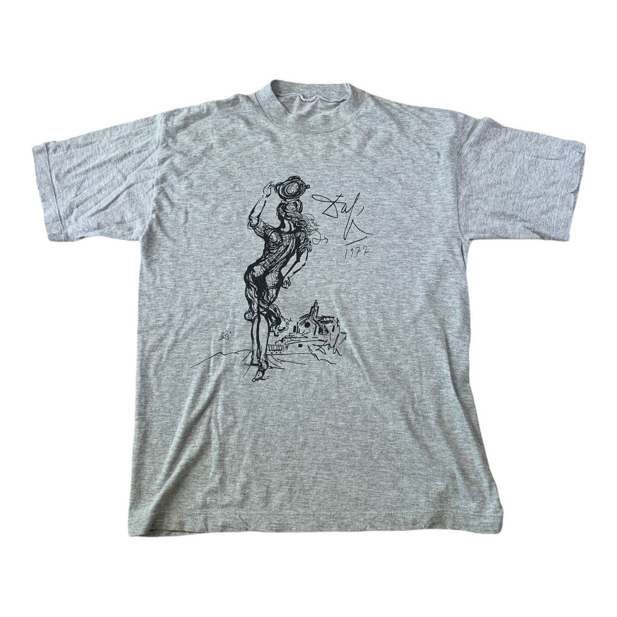 Vintage 80s Salvador Dali Sketch Art T Shirt