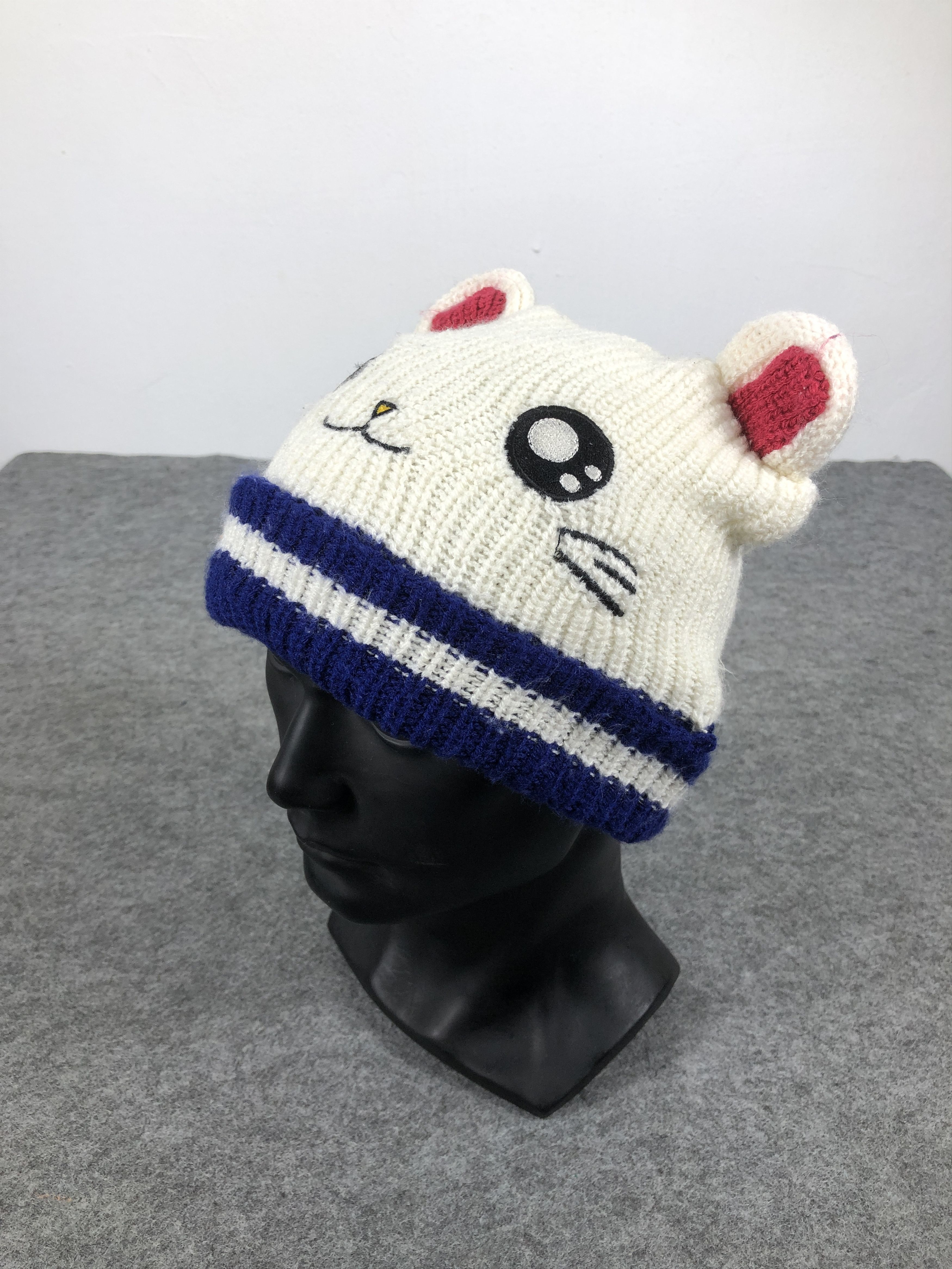 Vintage Japanese Cartoon Cute Ear Beanie / Snow Hat / Snow Cap Size ONE SIZE - 1 Thumbnail