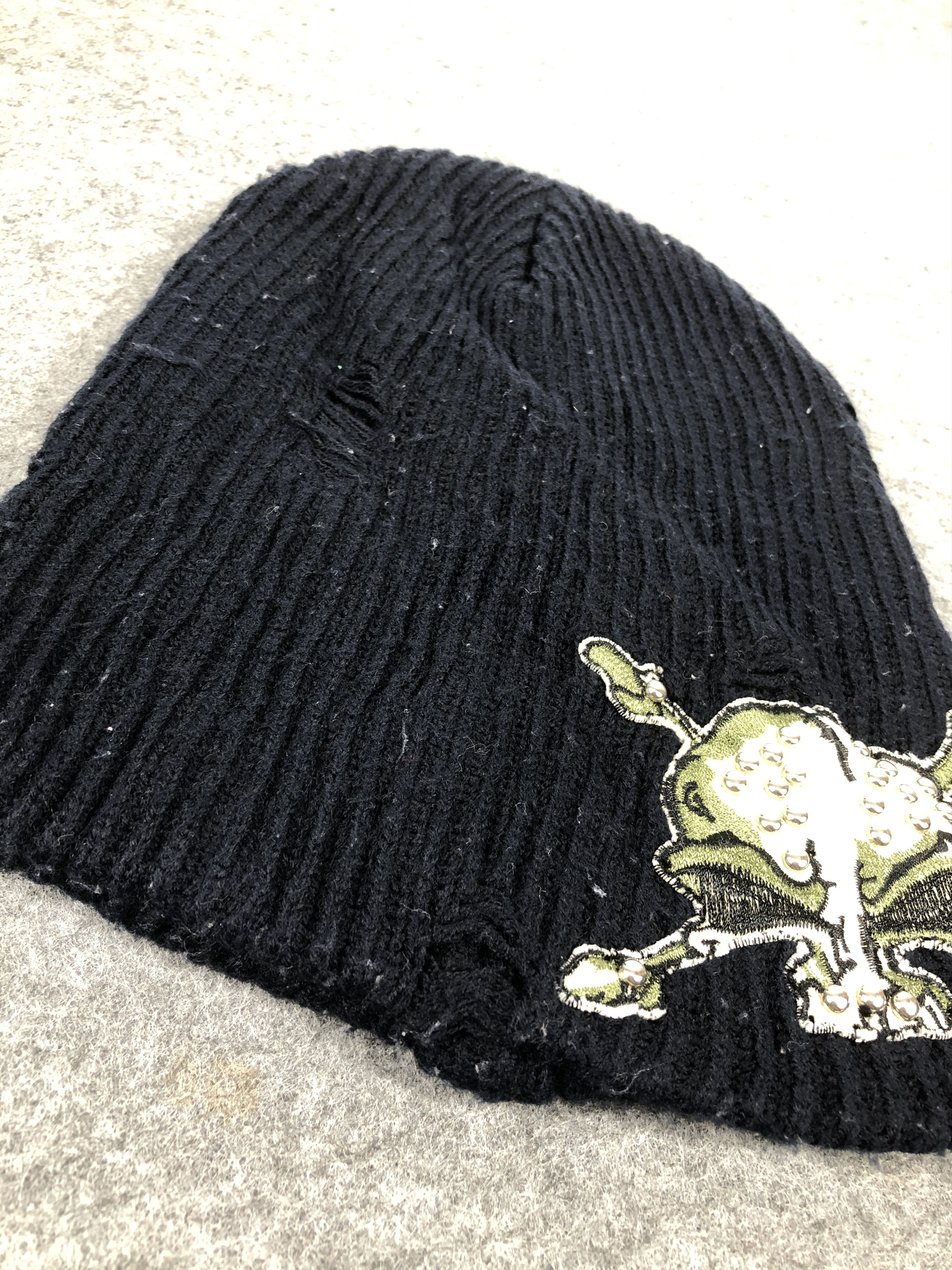 Japanese Brand Vintage Japanese Brand Skull Beanie / Snow Hat / Snow Cap Size ONE SIZE - 7 Thumbnail