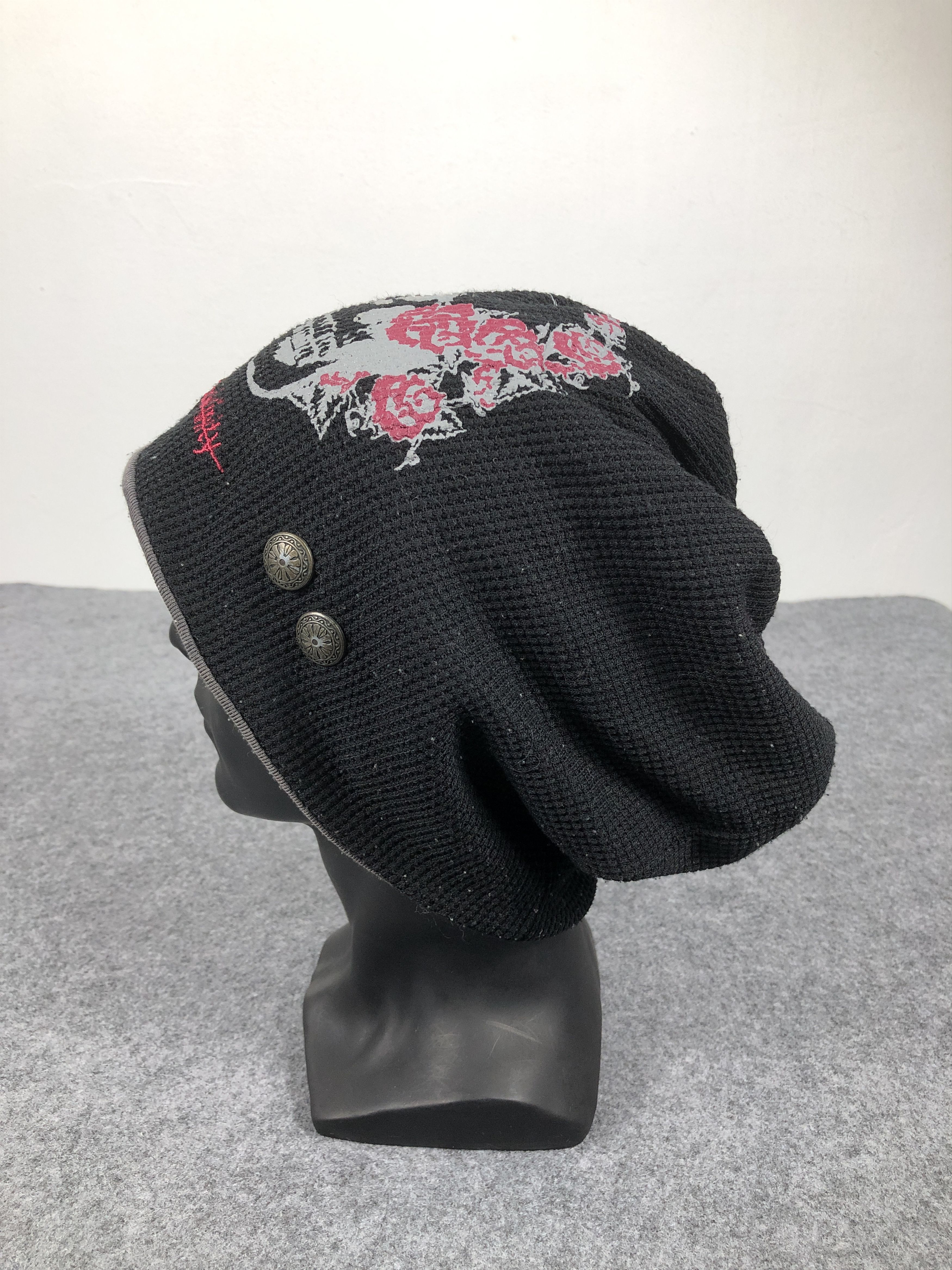 Japanese Brand Vintage Japanese Brand Skull Beanie / Snow Hat / Snow Cap Size ONE SIZE - 2 Thumbnail