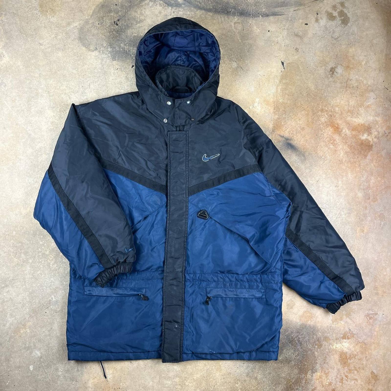 Nike Vintage 90s Insulated Nike Rain Jacket Size US M / EU 48-50 / 2 - 1 Thumbnail