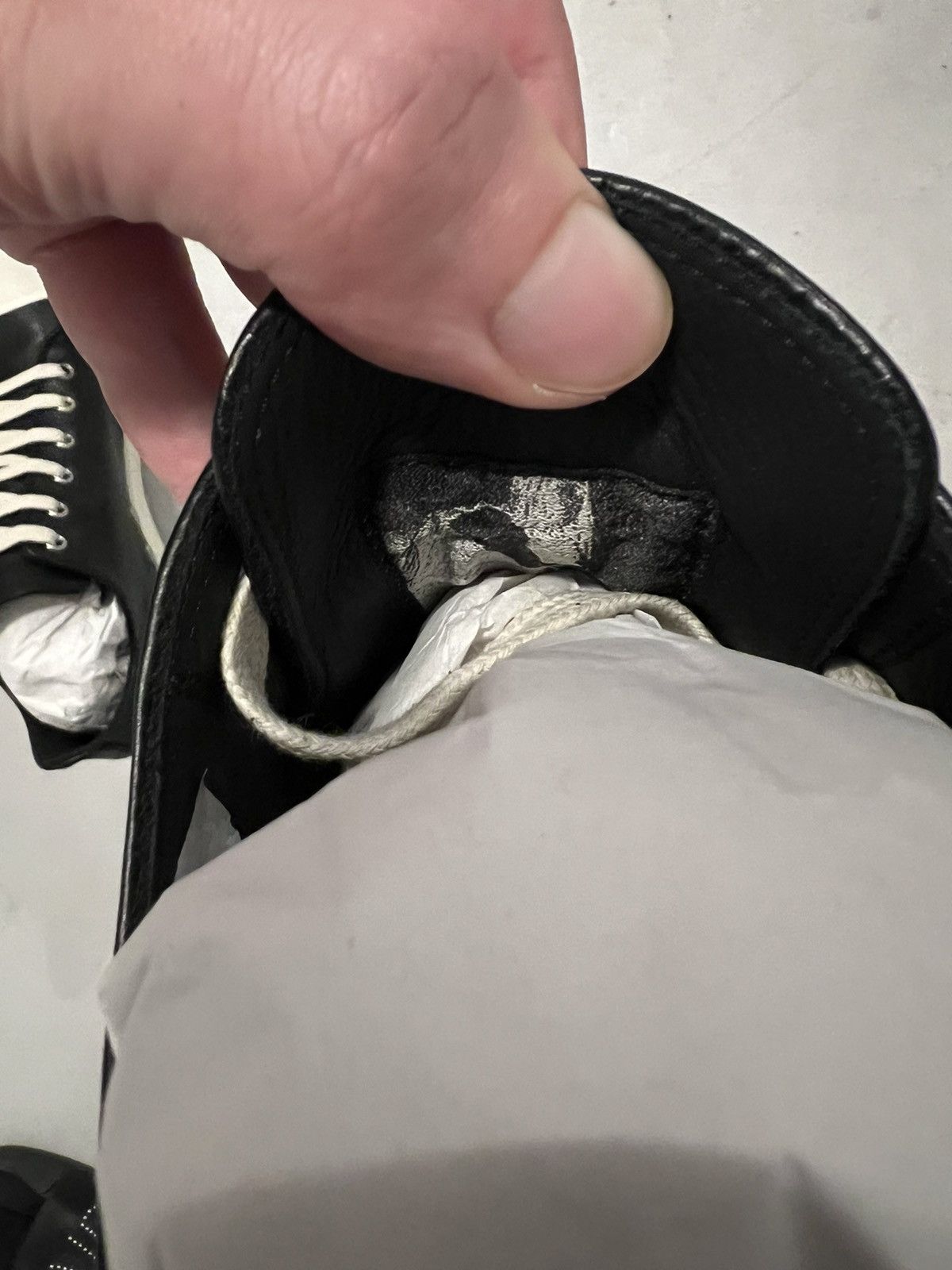 Rick Owens *NEW* Rick Owens LEATHER Mainline Ramones Size US 6 / IT 36 - 7 Thumbnail