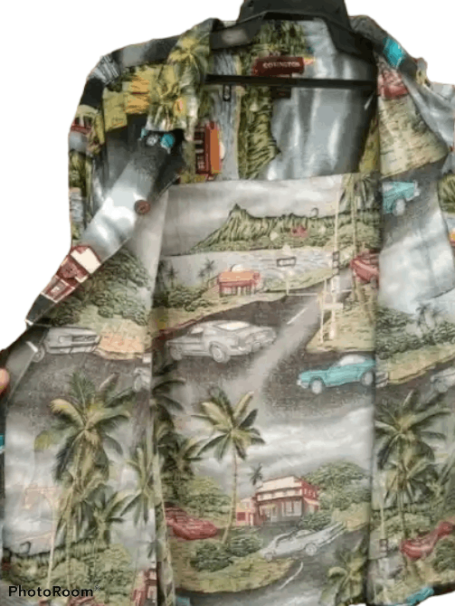 Covington × Vintage MEN'S BUTTON UP SHIRT FULLPRINT Size US XL / EU 56 / 4 - 4 Thumbnail