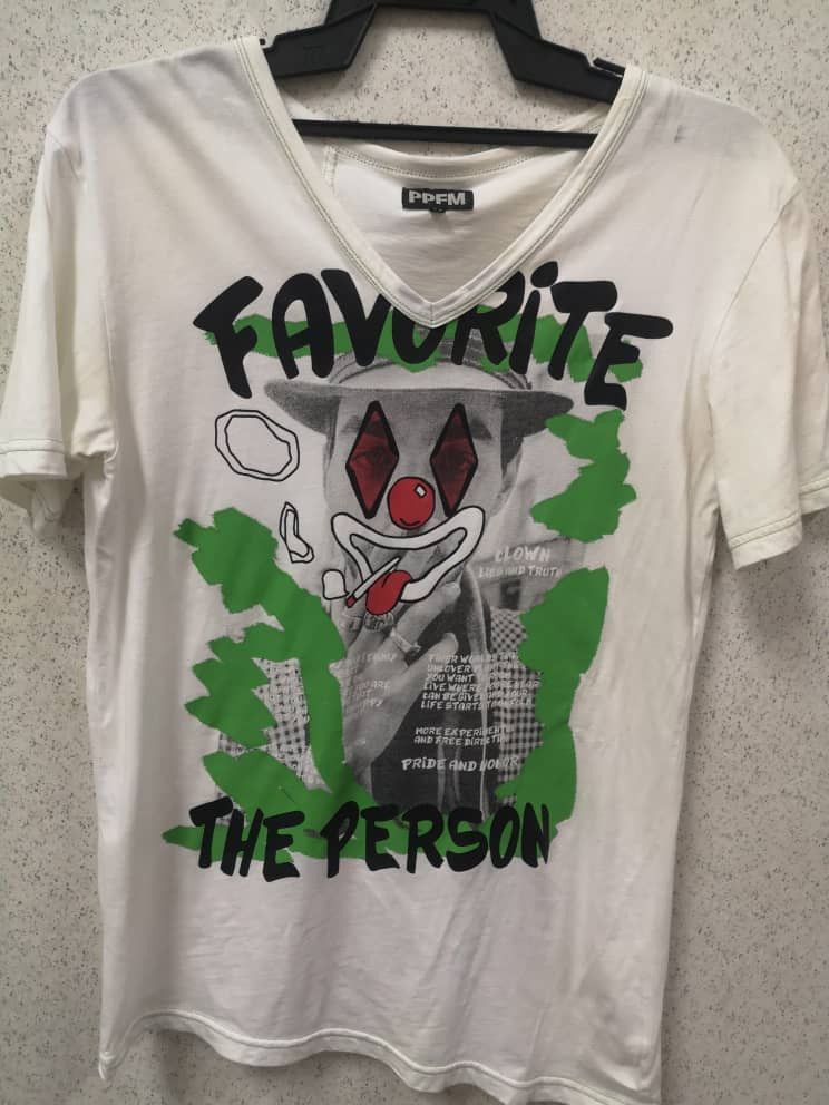 image of Ppfm Tee Tshirt Saiz M Favorite The Person in Green White, Men's (Size Medium)