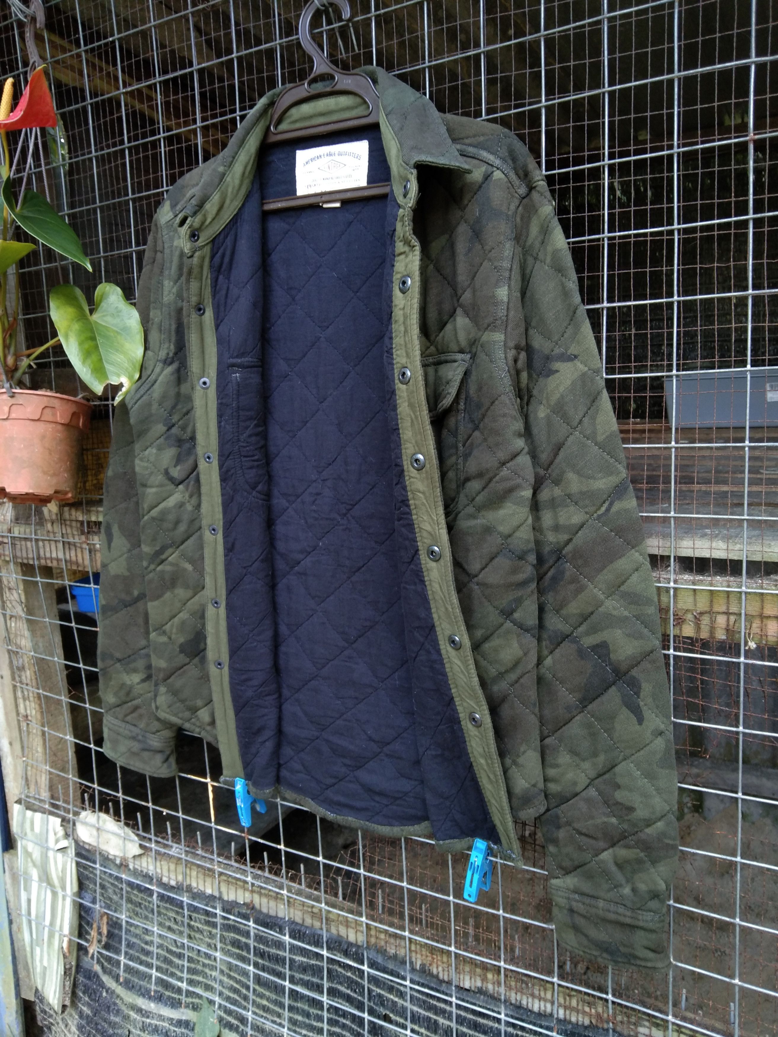 American Eagle Outfitters MEN'S CAMOUFLAGE QUILTED JACKET Size US S / EU 44-46 / 1 - 5 Thumbnail