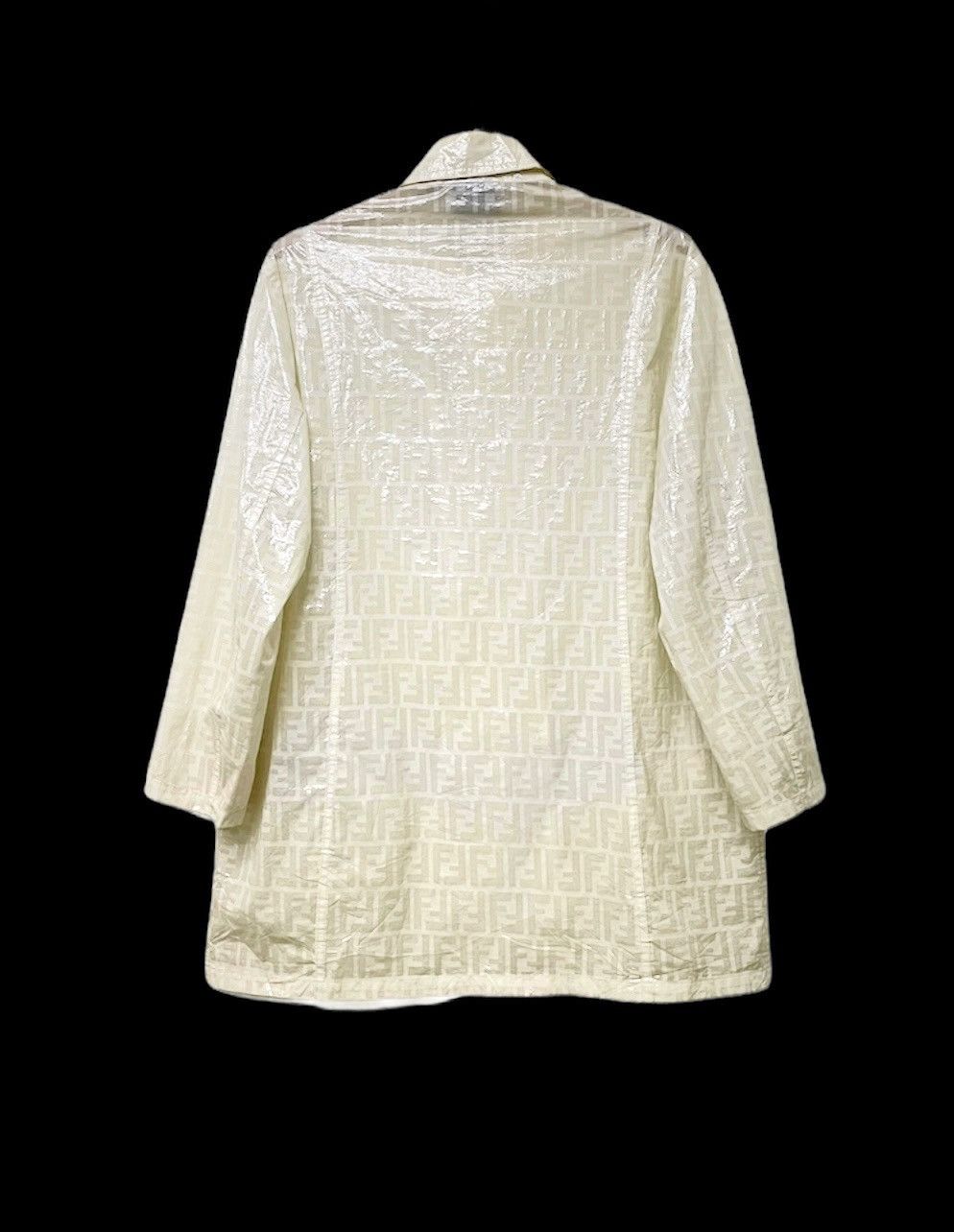 Fendi 🔥 FENDI MOTFI WHITE TRANSPARENT VINTAGE JACKET Size US M / EU 48-50 / 2 - 2 Thumbnail