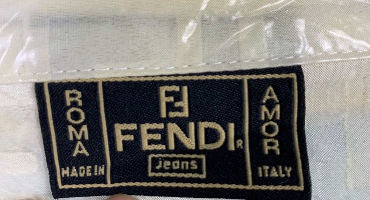 Fendi 🔥 FENDI MOTFI WHITE TRANSPARENT VINTAGE JACKET Size US M / EU 48-50 / 2 - 6 Thumbnail