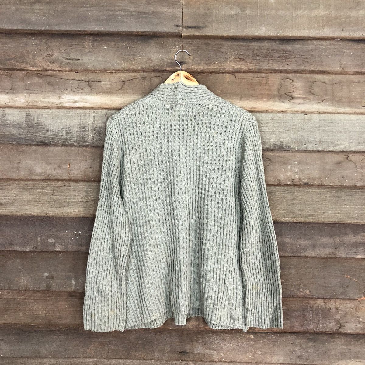 Aran Isles Knitwear L’e Quipe Yoshi Inaba Grey cardigan cable Knitwear #3941 Size US L / EU 52-54 / 3 - 11 Thumbnail