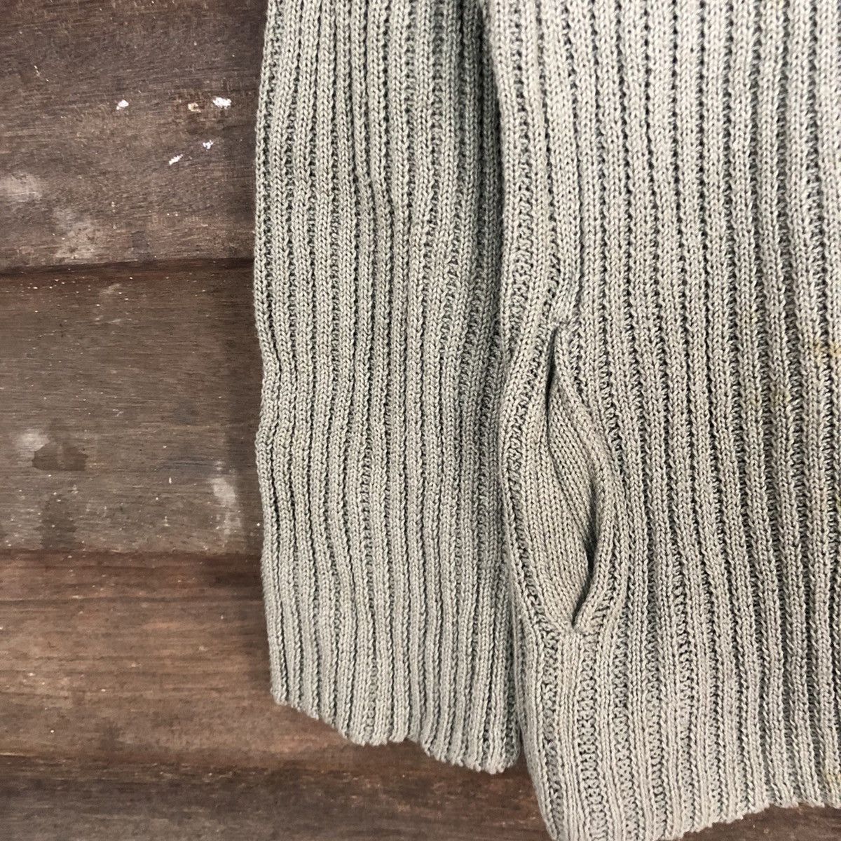 Aran Isles Knitwear L’e Quipe Yoshi Inaba Grey cardigan cable Knitwear #3941 Size US L / EU 52-54 / 3 - 6 Thumbnail