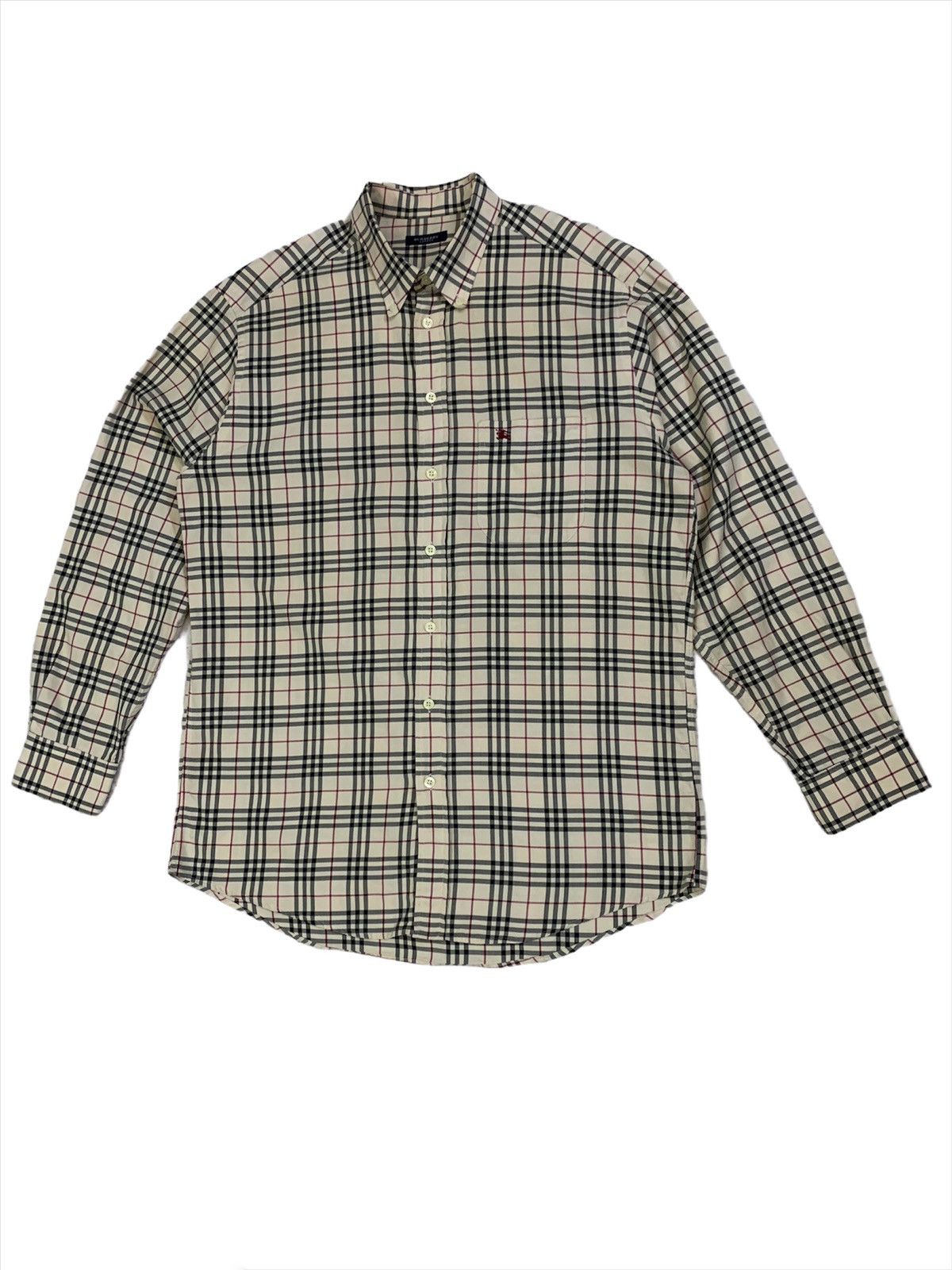 Burberry × Burberry Prorsum Vintage Burberry London Nova Check Made In Uk Oxford Shirt Size US L / EU 52-54 / 3 - 3 Thumbnail