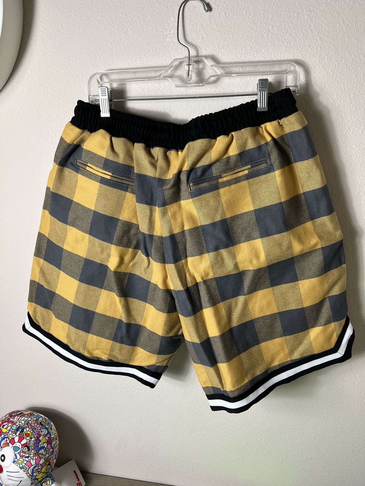 Rhude Rhude Yellow Plaid LAKERS Exclusive Basketball Shorts XXL Size US 36 / EU 52 - 3 Thumbnail