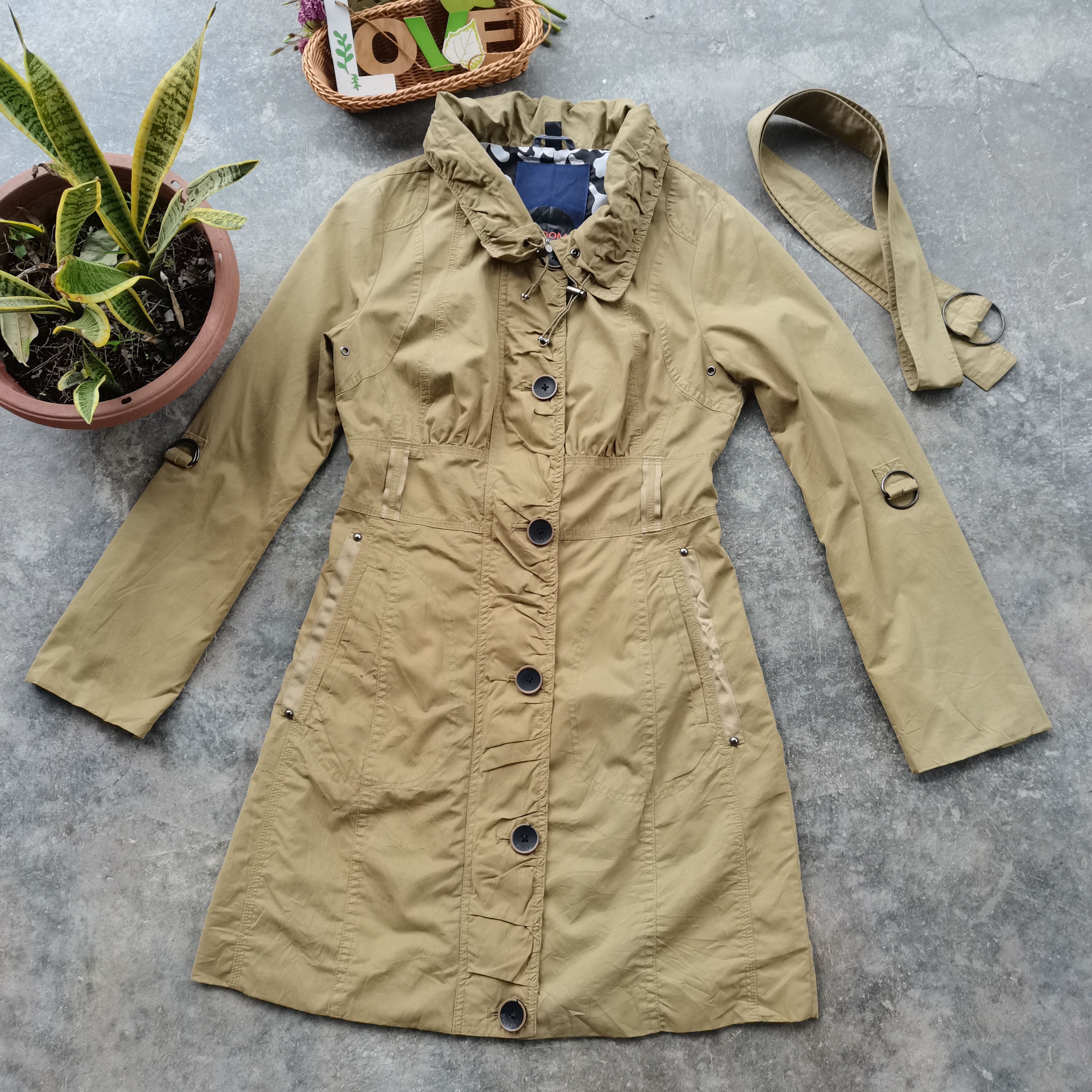 Japanese Brand Steals 🔥 SPOOM Style Project Belted Trench Coat/Jacket Size M / US 6-8 / IT 42-44 - 1 Thumbnail