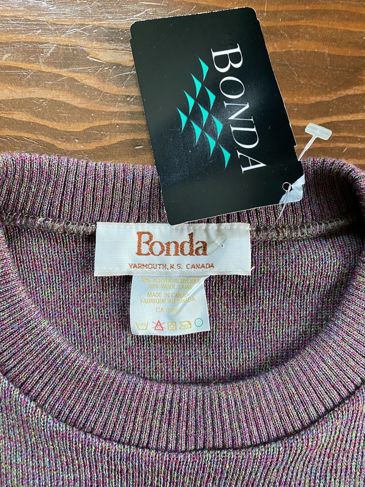 Vintage Vintage NWT 90’s Bonda Speckled Wool Blend Sweater Size US M / EU 48-50 / 2 - 3 Thumbnail
